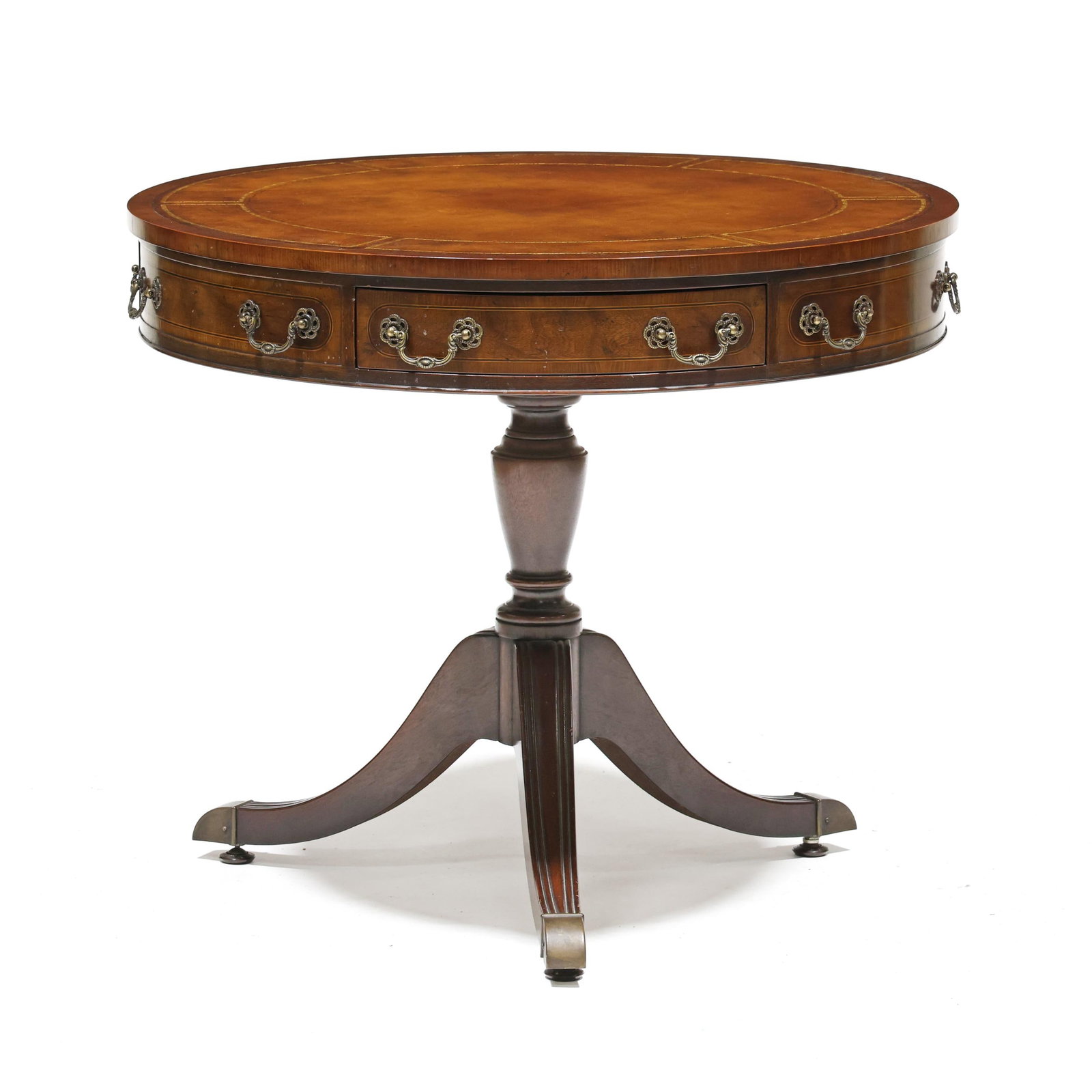 Baker, Georgian Style Leather Top Rent Table (1 of 7)