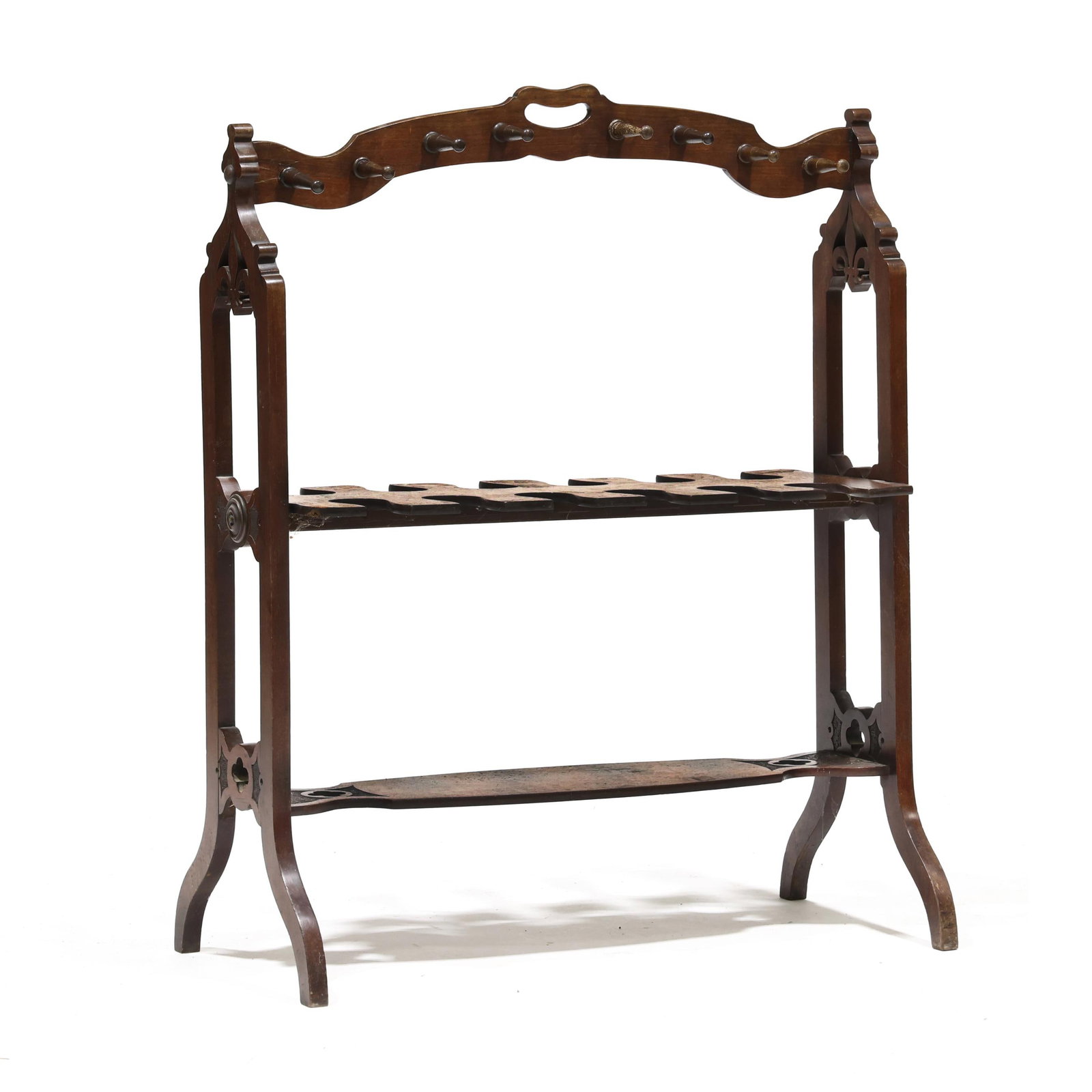 Antique English Mahogany Boot Rack (1 of 5)