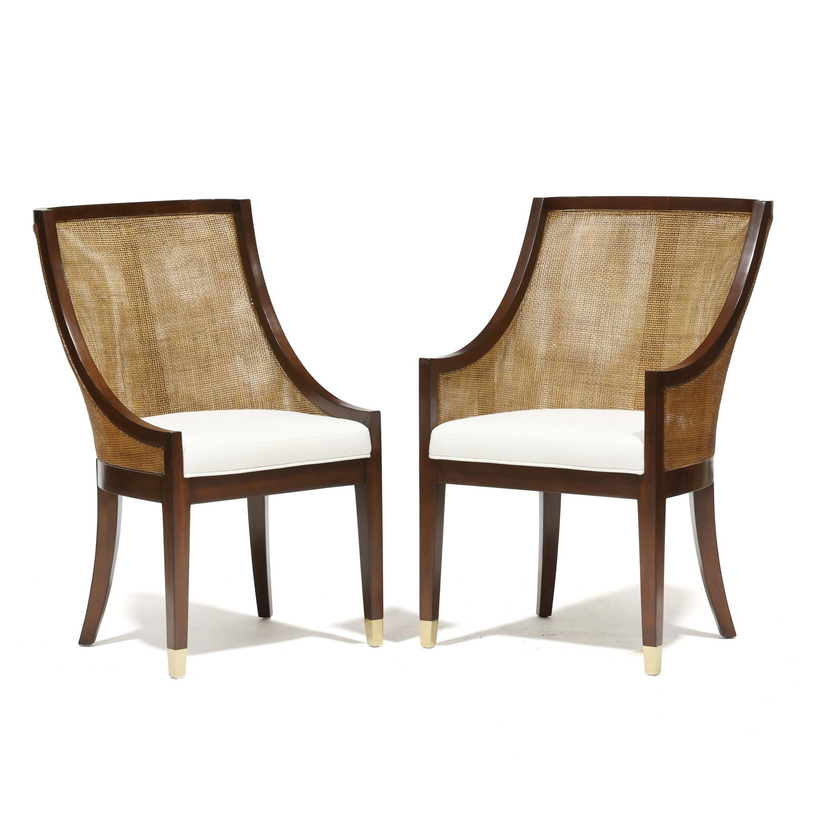 Modern History, "His & Hers" Pair of Mahogany Cane Back Chairs (1 of 7)