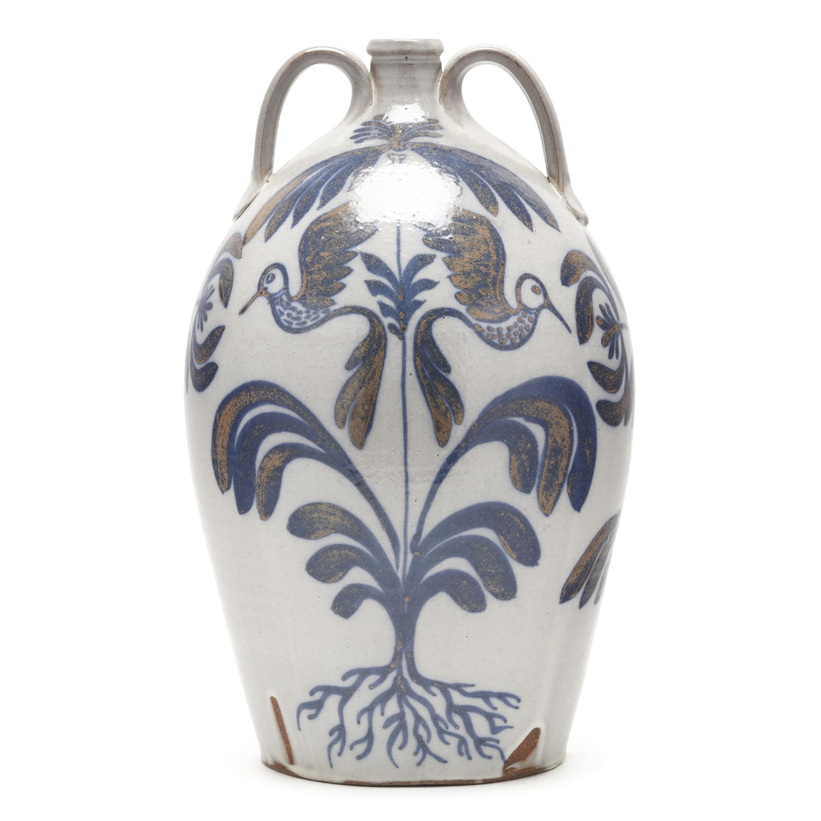 Matt Jones (Leister, NC, b. 1971), Decorated Jug with Birds and Frogs (1 of 7)