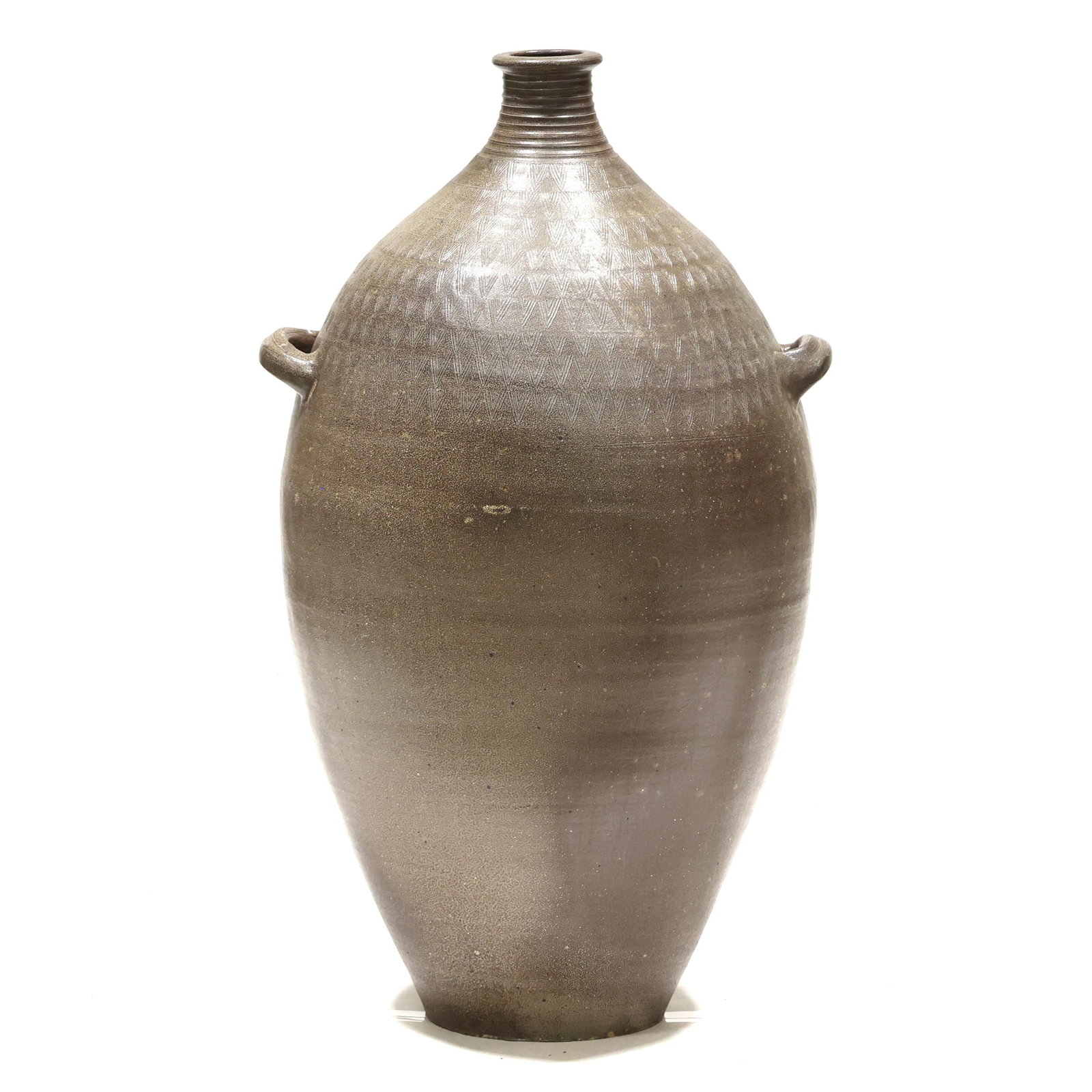 Mark Hewitt (NC, b. 1955), Large Double Handled Stoneware Floor Vase (1 of 8)