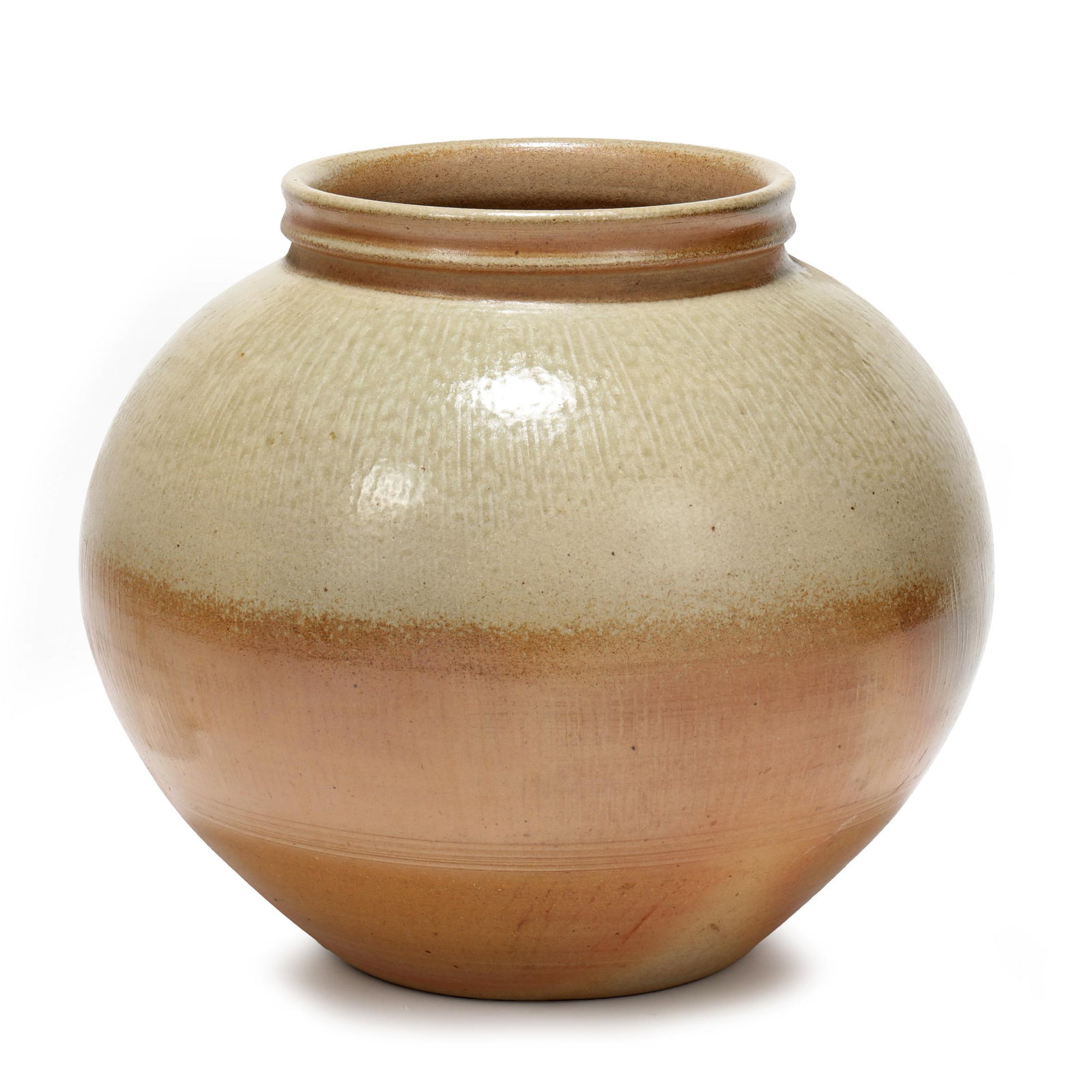 David Steumpfle (Seagrove, NC), Large Pottery Orb Vase (1 of 6)