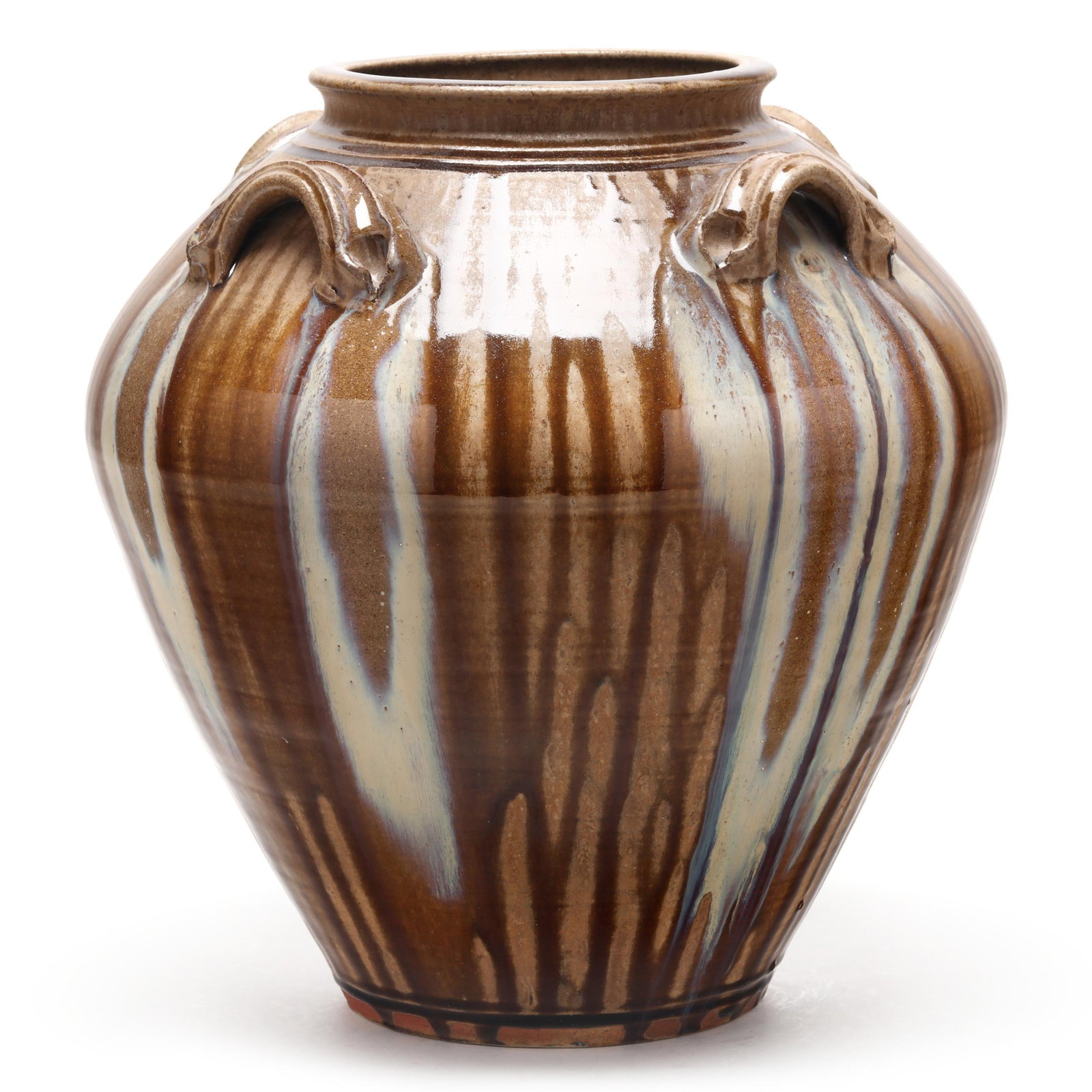 Kim Ellington (NC, b. 1954), Large Four Handled Pottery Vase (1 of 7)