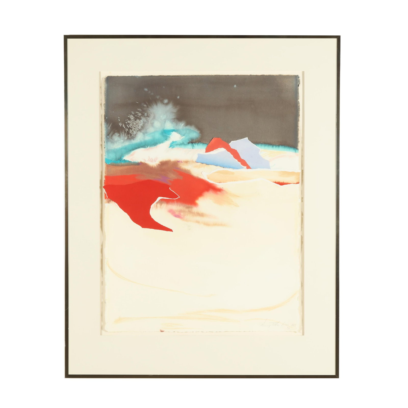 Nancy Tuttle May (NC), Islands of Color: Nancy Tuttle May (NC), Islands of Colormixed media paper collage, 1988, signed and dated at lower right, float mounted and framed under glass. Sheet size 30 x 22 3/4 in.; Frame dimensions 40 x 32 1/4