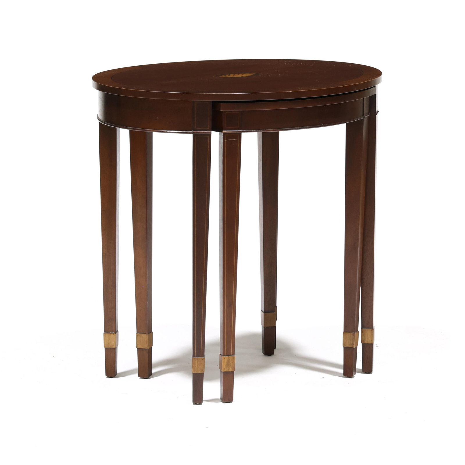 Baker, Nest of Two Federal Style Inlaid Tables (1 of 6)