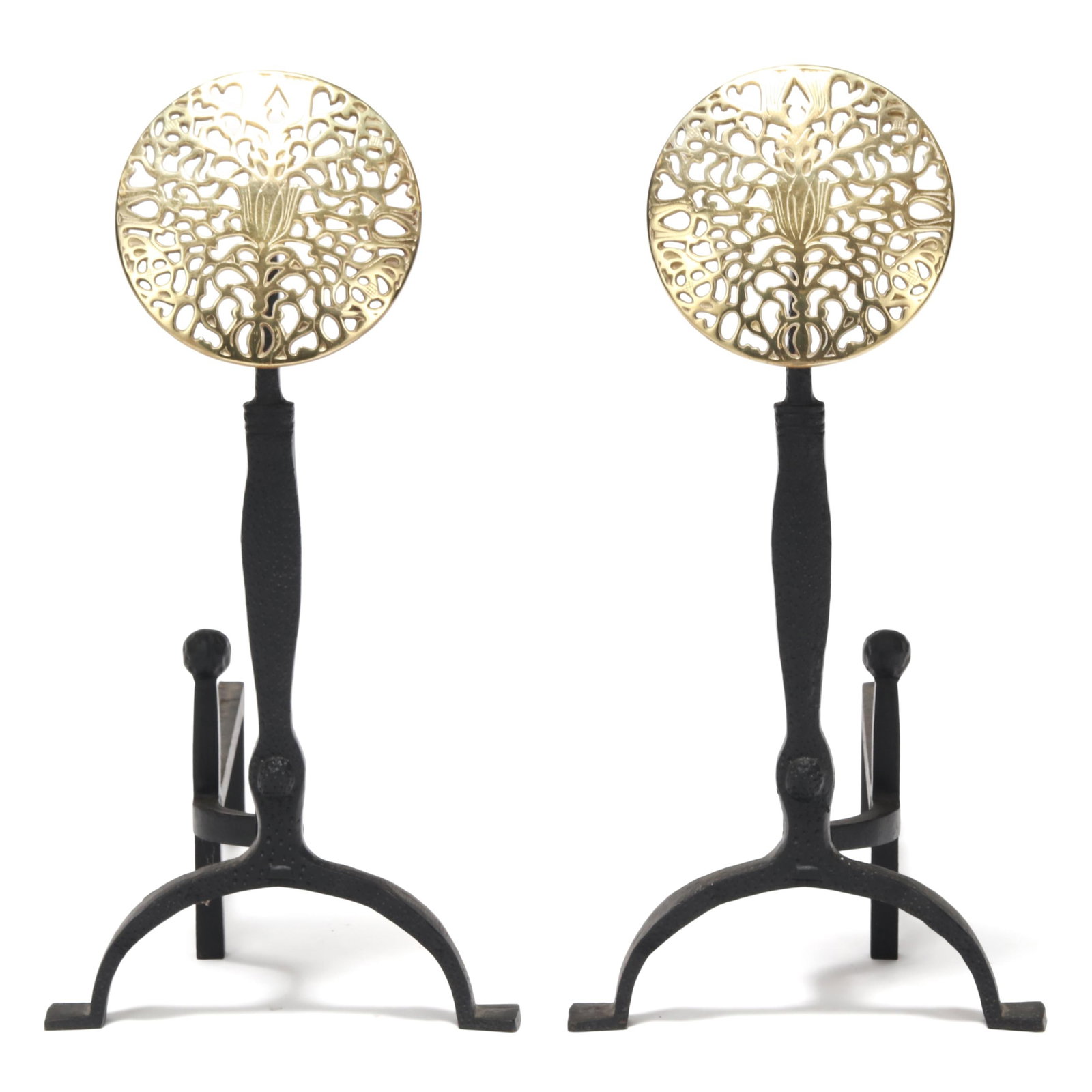 Virginia Metalcrafters, Pair of Arts and Crafts Style Andirons (1 of 4)