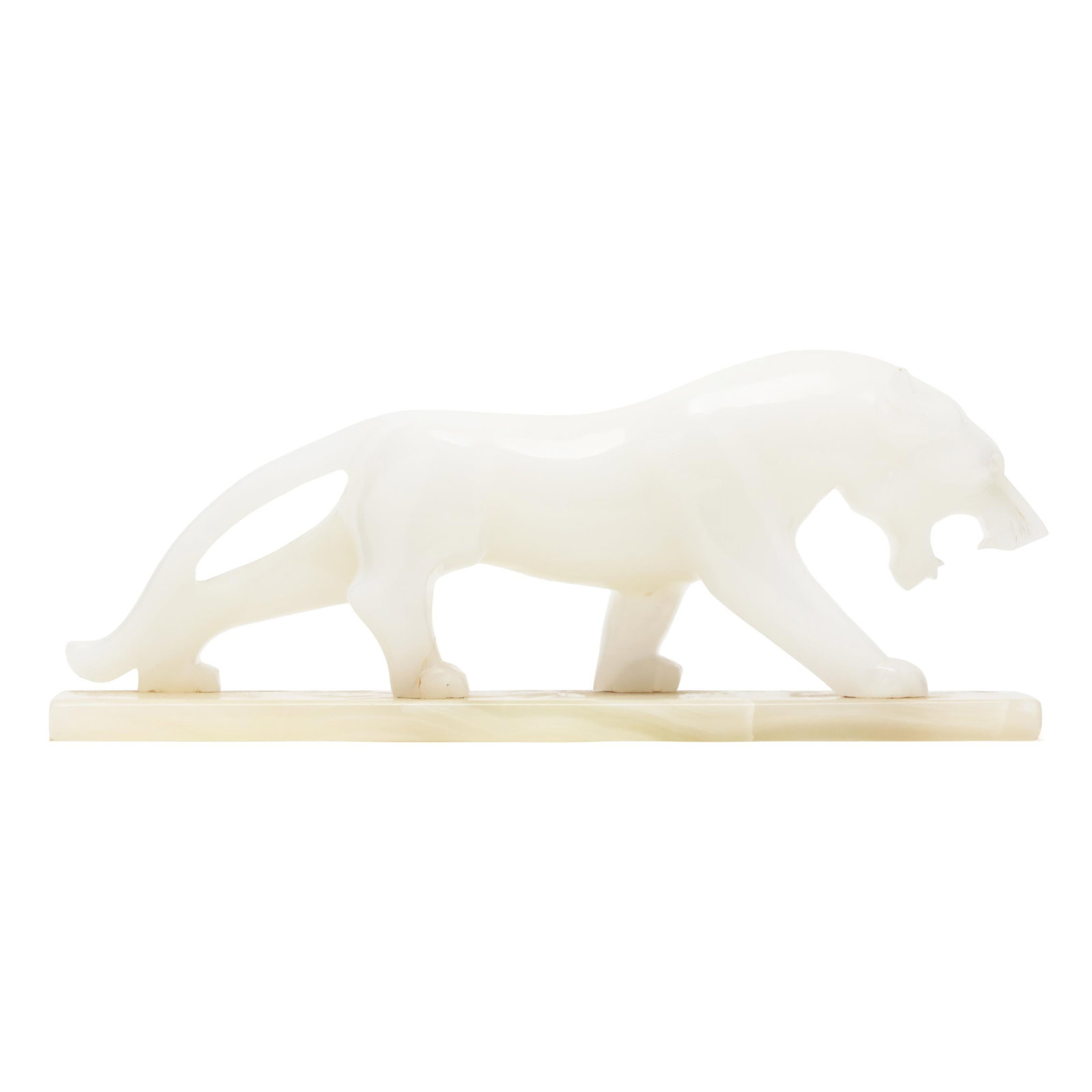 White Hardstone Carving of a Tiger (1 of 7)