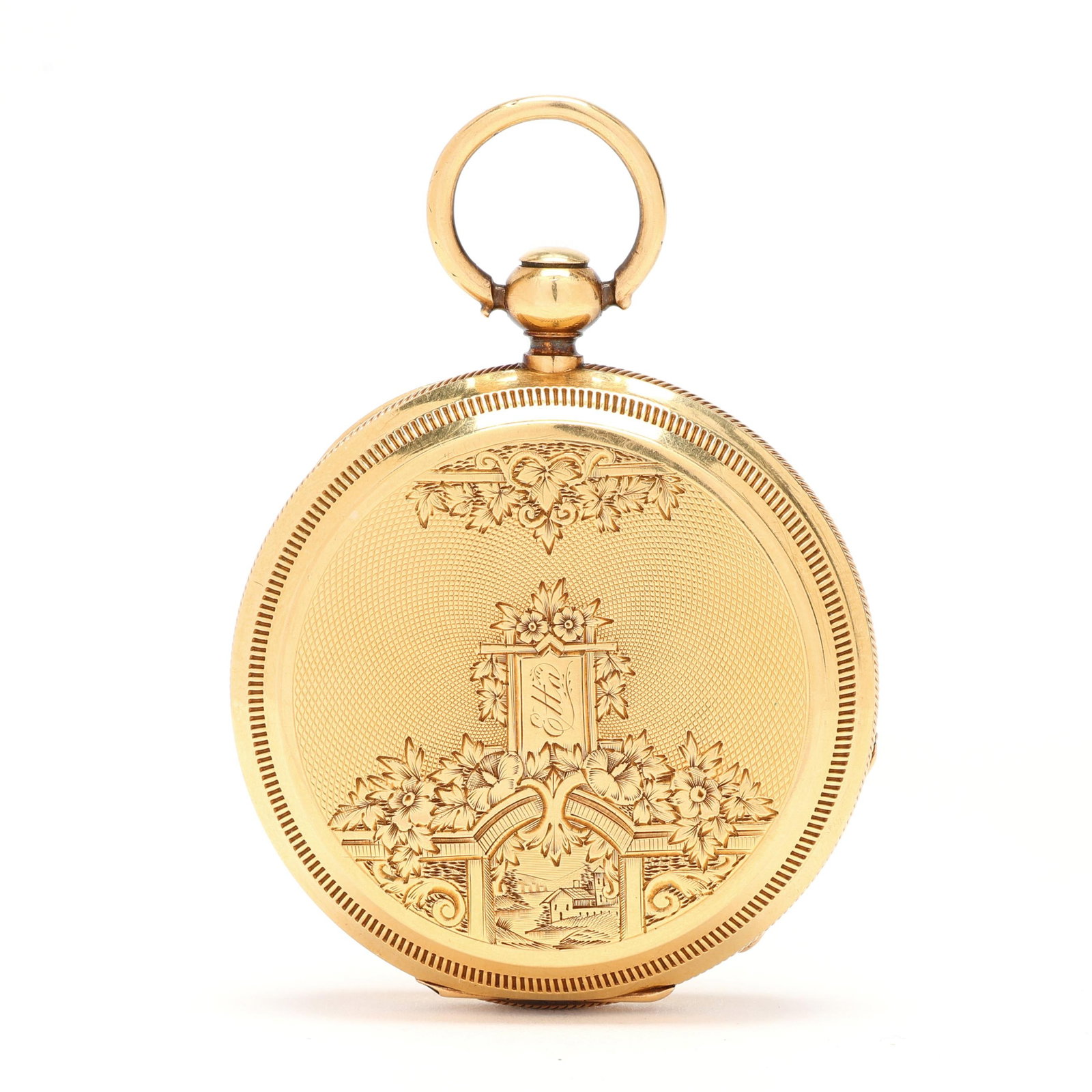 Gold Hunting Case Pocket Watch, Charles Perrin (1 of 10)