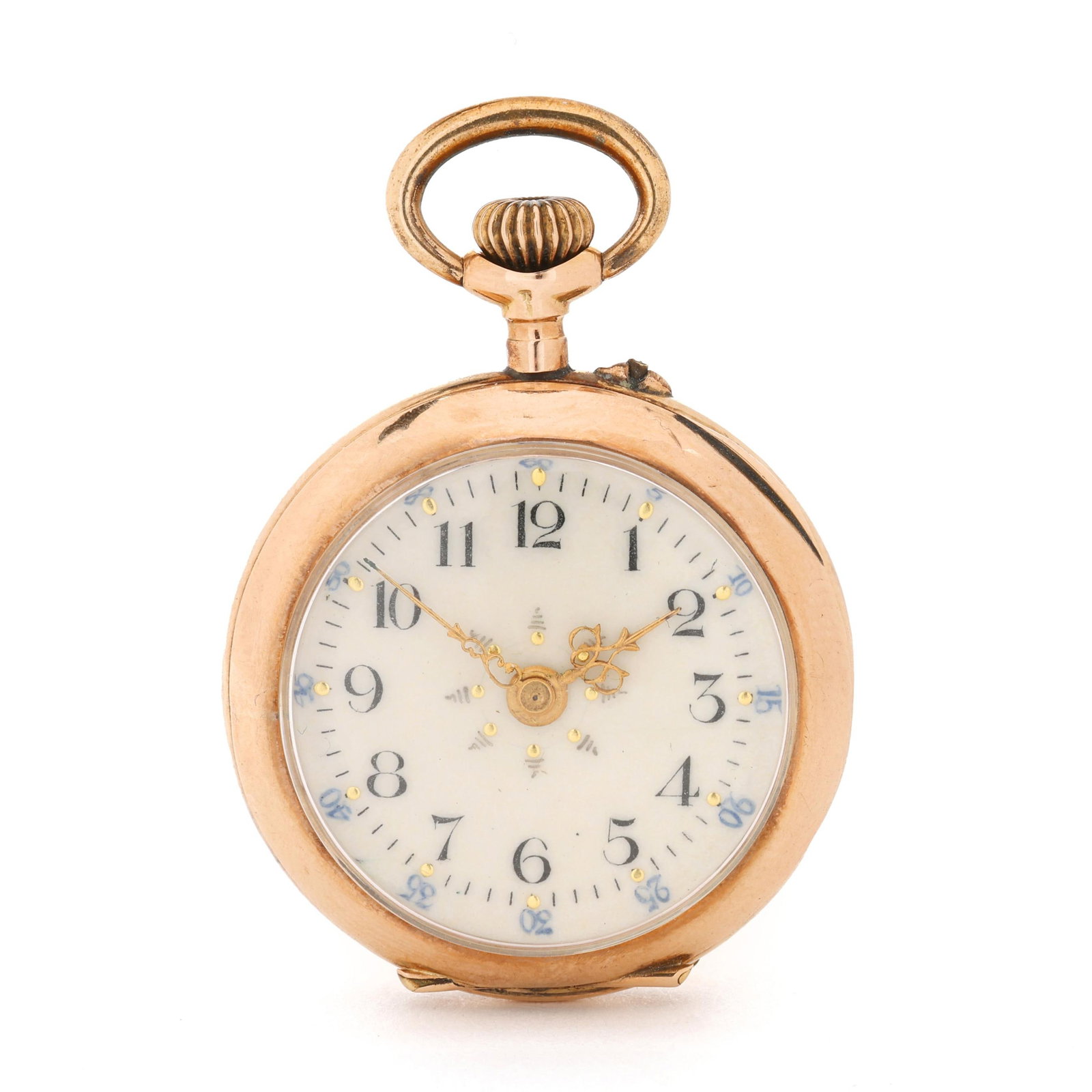 Lady's Gold Open Face Pocket Watch, Switzerland (1 of 7)