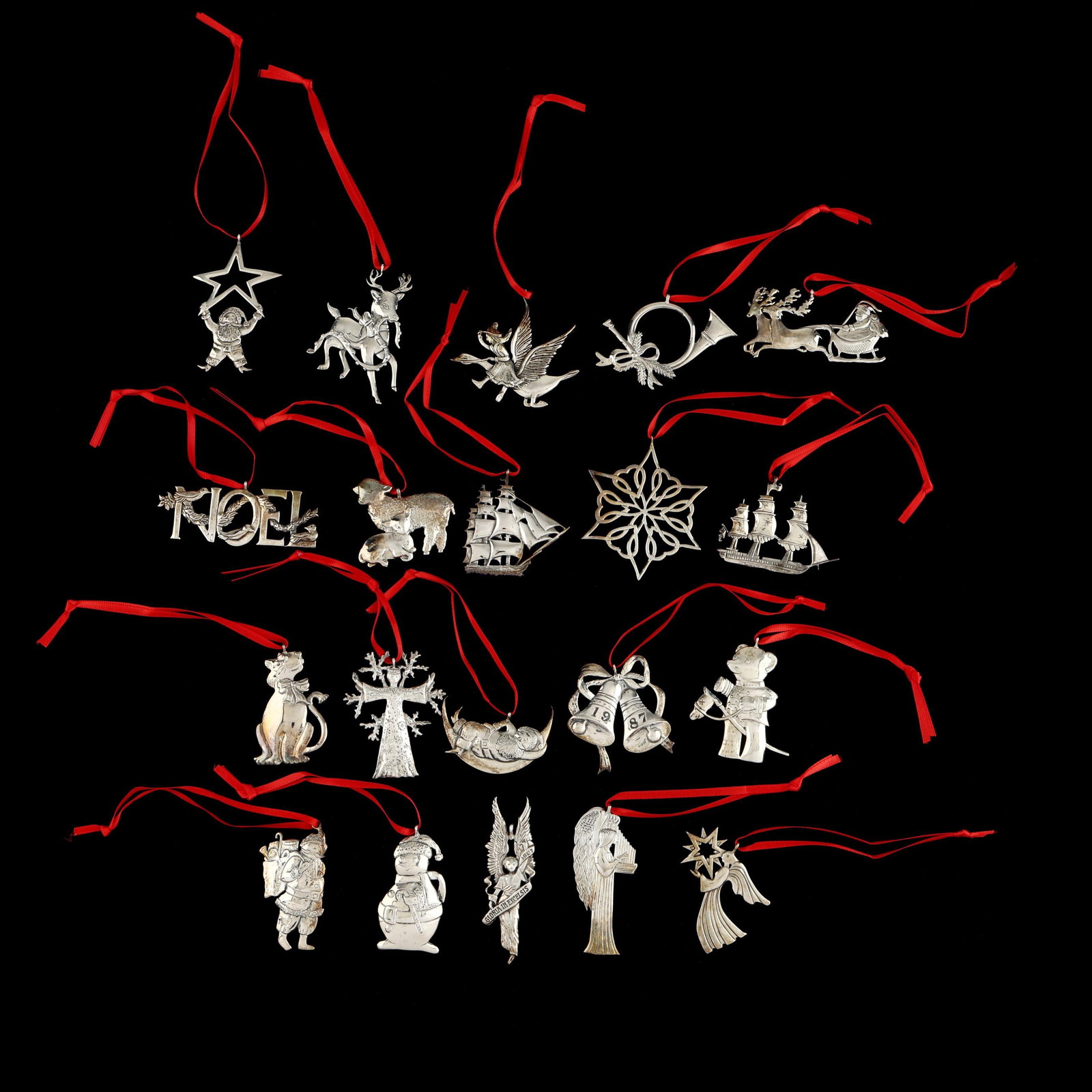 Twenty Hand & Hammer Sterling Christmas Ornaments (1 of 6)