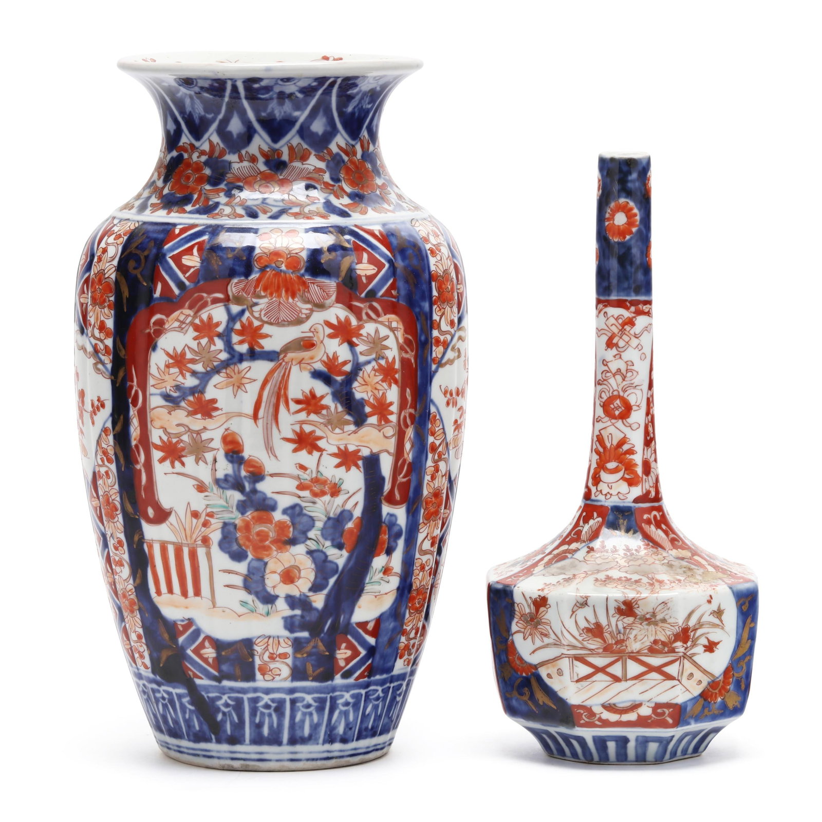Two Large Japanese Imari Porcelain Vases (1 of 8)
