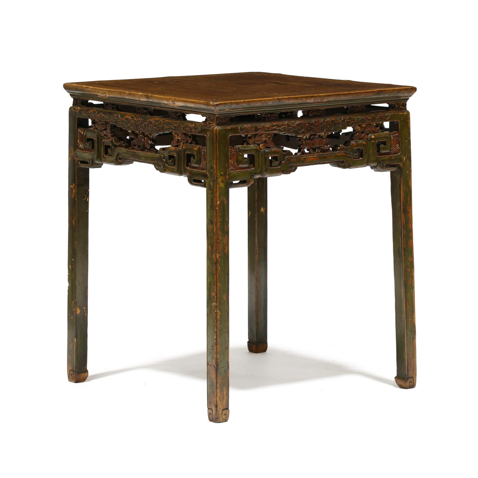 Chinese Relief Carved and Painted Table (1 of 4)