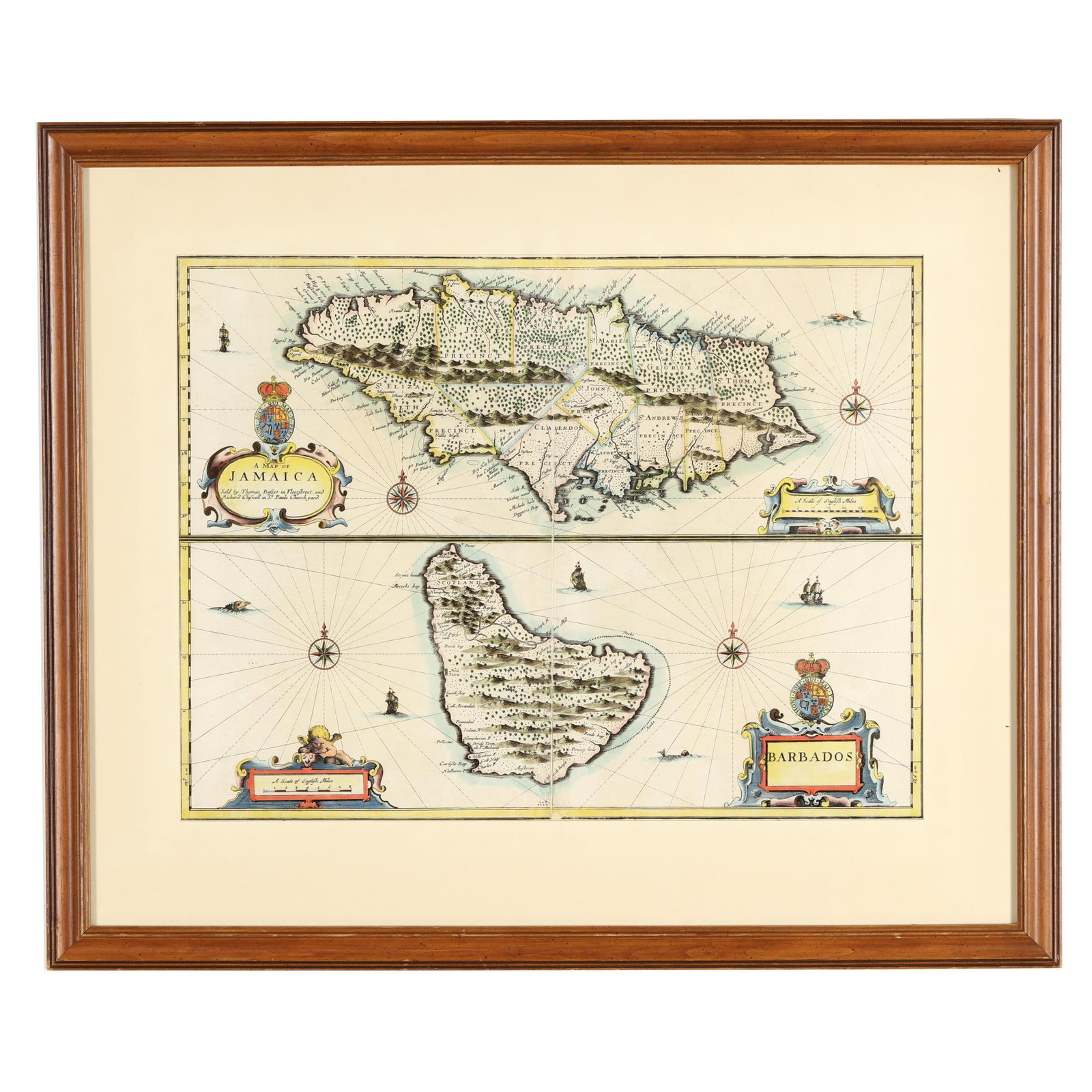 John Speed's 17th-Century Map of Jamaica and Barbados: John Speed's 17th-Century Map of Jamaica and Barbados John Speed. A MAP OF JAMAICA [WITH] BARBADOS. London: Thomas Basset and Richard Chiswell, [1676]. From the 1676 edition of Speed's atlas Prospect 