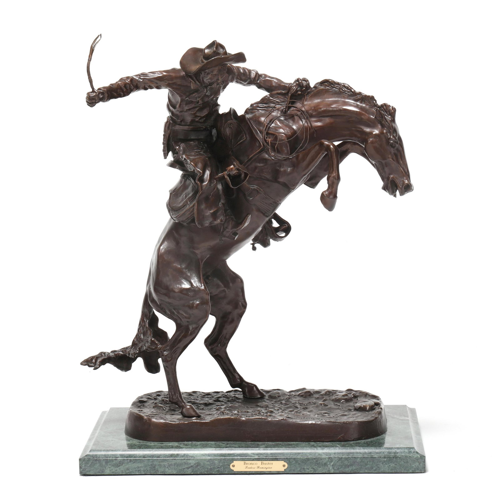 After Frederic S. Remington (American, 1861-1909), Bronco Buster (1 of 11)