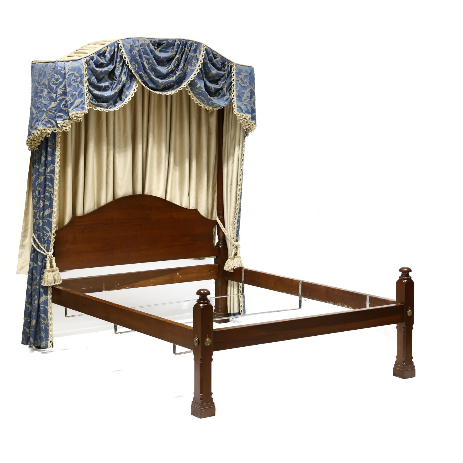 Pug Moore (NC), Queen Size Cherry Tall Post Bed with Tester (1 of 5)