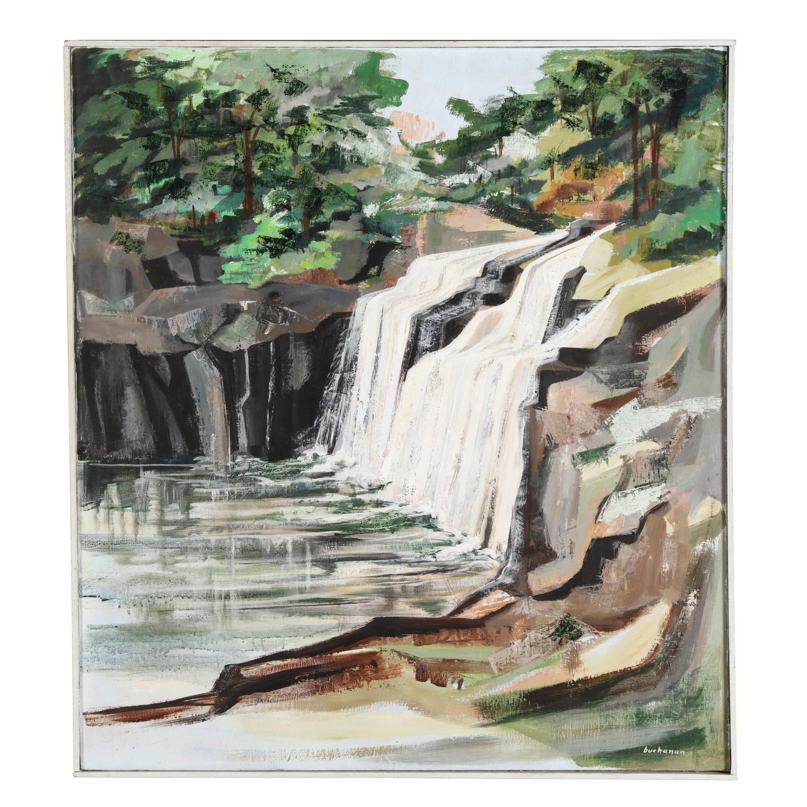 Doris Buchanan (NC, 1924-2010), Waterfall (1 of 6)