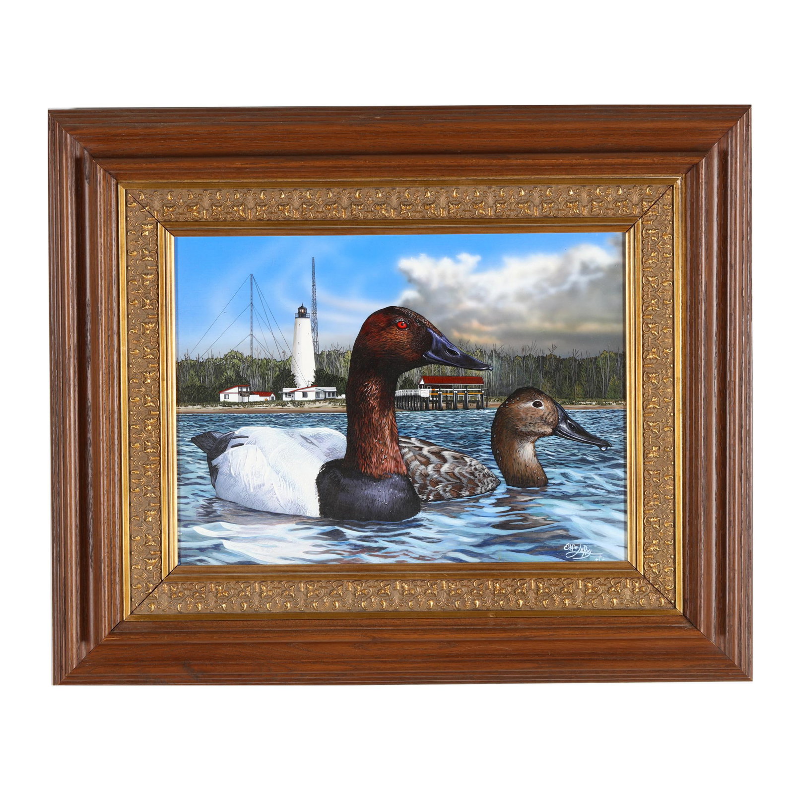 Eddie LeRoy (American), Swimming Canvasbacks (1 of 5)