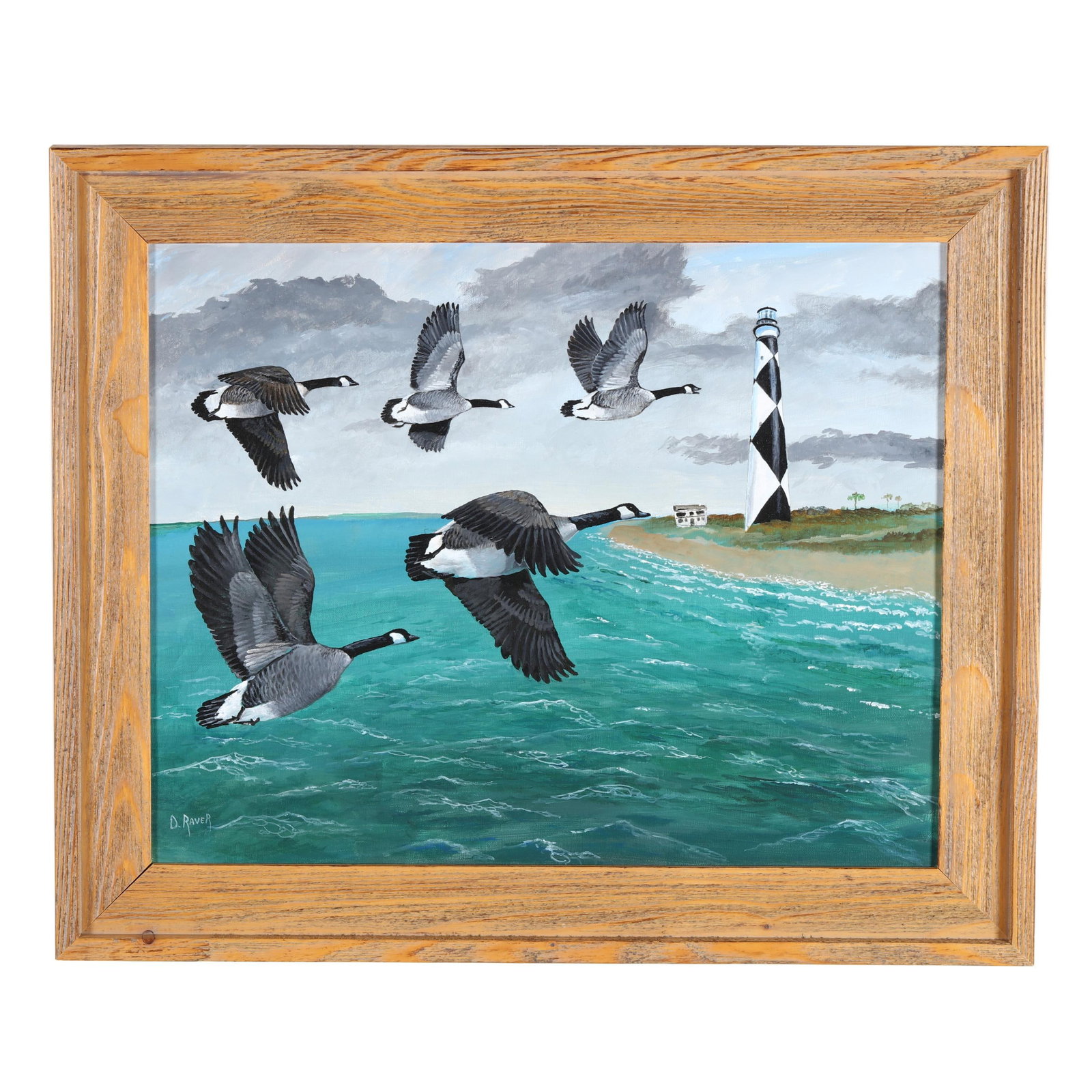 Duane Raver Jr. (NC, 1927-2002), Geese Flying Over Cape Lookout (1 of 4)