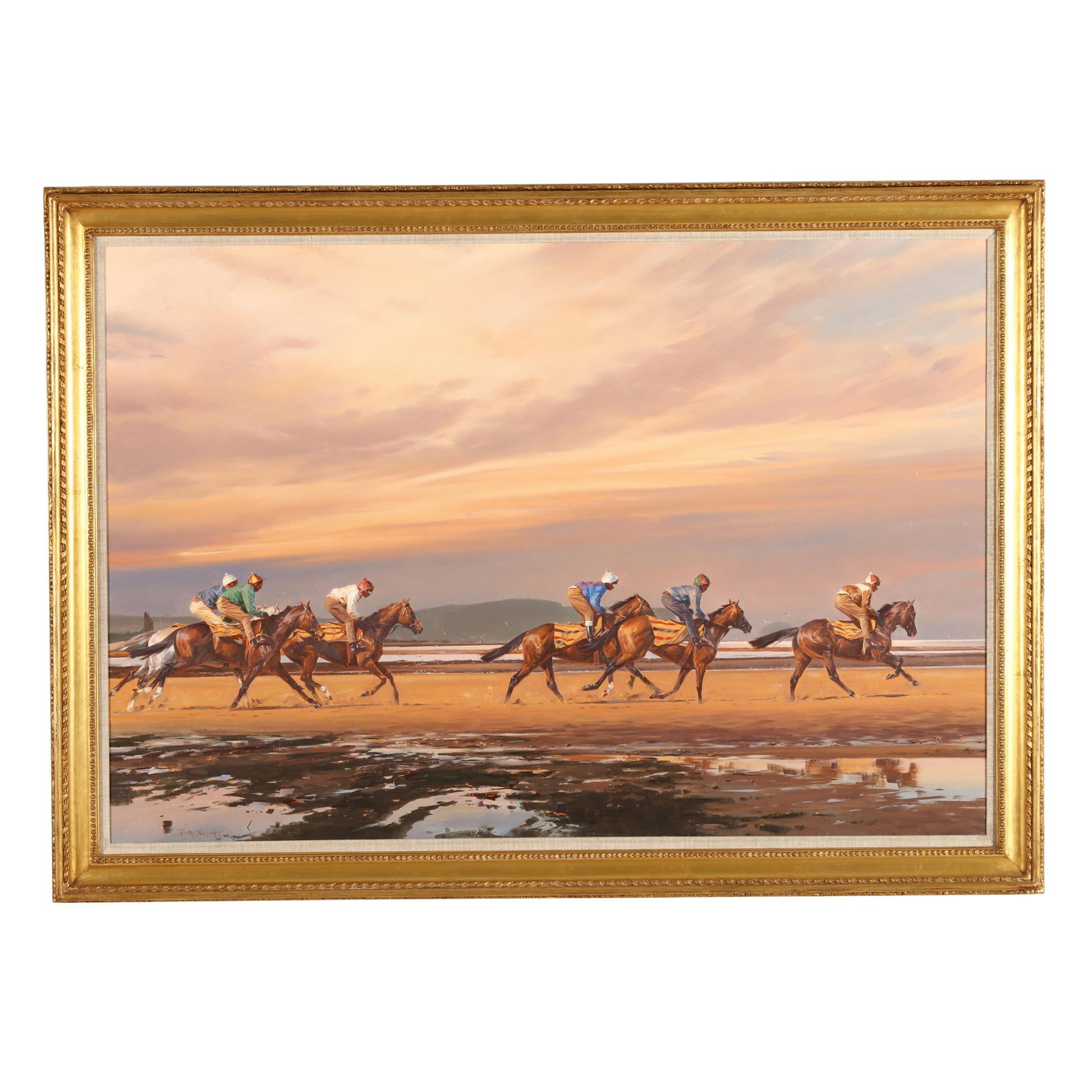 Peter Smith (Scottish, b. 1949), Steady Beach Work - Heads of Ayr (1 of 6)