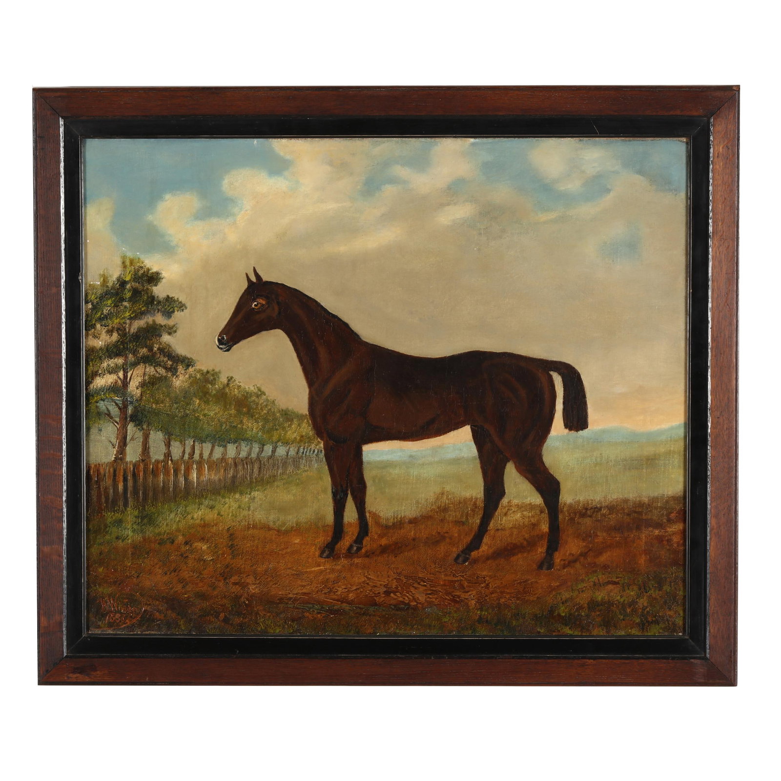 William Windred (English, b. 1847), Portrait of a Foal: William Windred (English, b. 1847), Portrait of a Foal oil on canvas (lined), 1887, signed and dated at lower left, framed. Stretcher size 20 x 24 1/4 in.; Frame dimensions 23 3/4 x 27 3/4 in. From th