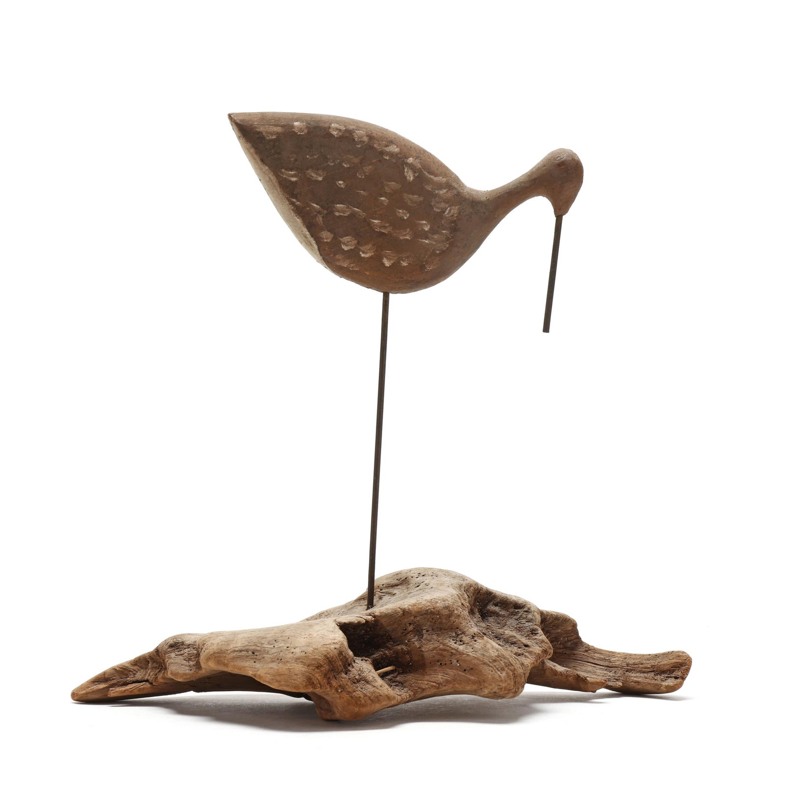 Cecil Midgett (NC, 1905-1982), Sanderling on Driftwood (1 of 6)
