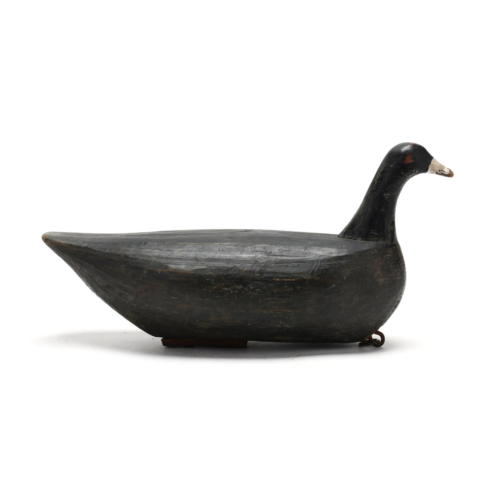Joe Hayman (NC, 1896-1974), Swimming Coot: Joe Hayman (NC, 1896-1974), Swimming Coot Churches Island, North Carolina, circa 1930s, carved and painted wood. Length 13.5 in. x 7 x 5 A similar example published on page 151 of Gunnin' Birds by Kro