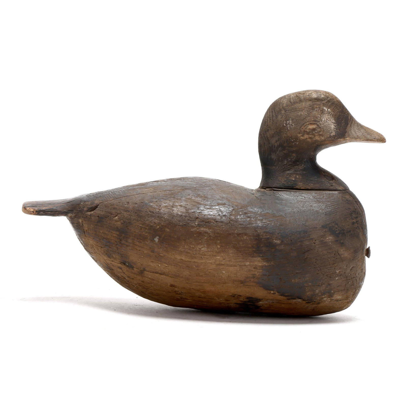 Walter Beasley (NC, 1876-1953), Ruddy Duck: Walter Beasley (NC, 1876-1953), Ruddy Duck Knotts Island, North Carolina, circa 1910, carved and painted wood. Length 11.5 in. x 8 x 6 A fat and attractive ruddy duck probably used in his market hunti