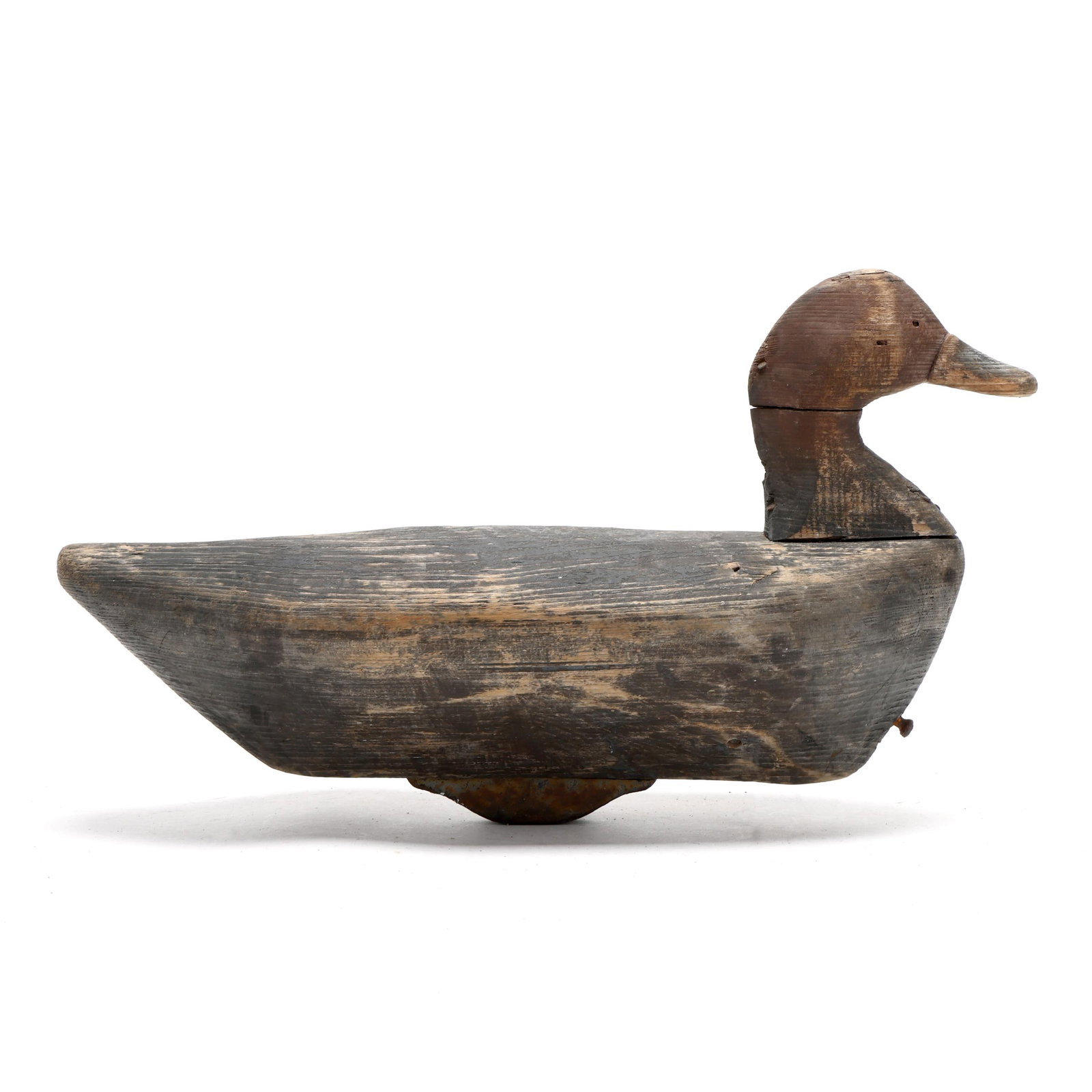 Vernon Parker (NC, 1902-2001), Redhead: Vernon Parker (NC, 1902-2001), Redhead Point Harbor, North Carolina, circa 1920s, carved and painted wood. Length 18.5 x 11 x 7 Additional high-resolution photos are available at www.lelandlittle.com