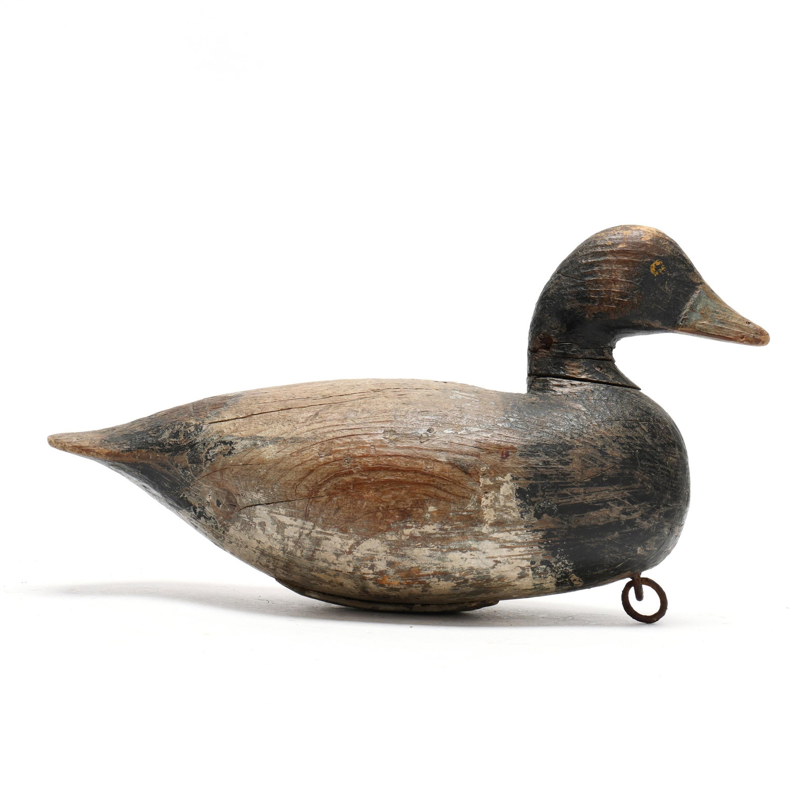 Ira Hudson (VA, 1876-1949), Bluebill: Ira Hudson (VA, 1876-1949), Bluebill Chincoteague, Virginia, circa 1930s, carved and painted wood. Length 13.5 in. x 8 x 5.5 Neck shelf Additional high-resolution photos are available at www.lelandlit