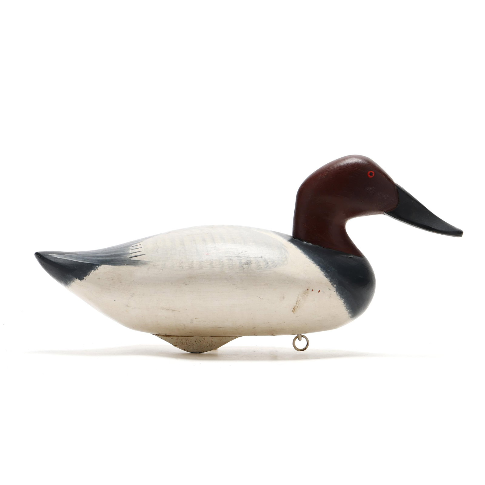 Madison Mitchell (MD, 1901-1993), Oversized Canvasback: Madison Mitchell (MD, 1901-1993), Oversized Canvasback Havre de Grace, Maryland, circa 1950s, carved and painted wood, signed in ink. Length 17.5 in. x 7. 6.5 Up the River style. Additional high-resol