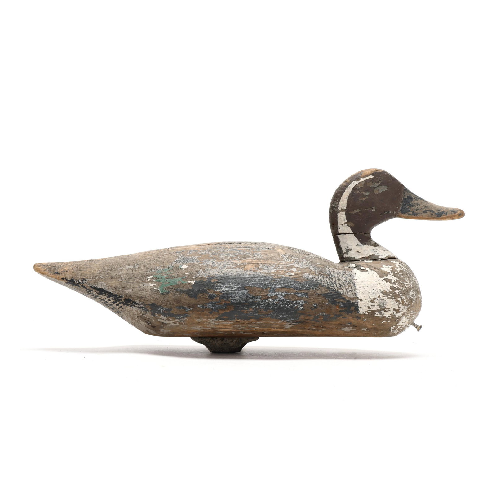Ned Burgess (NC, 1868-1958), Pintail: Ned Burgess (NC, 1868-1958), Pintail Churches Island, North Carolina, circa 1930s, carved and painted wood. Length 18 in. x 8 x 6.5 Additional high-resolution photos are available at www.lelandlittle.