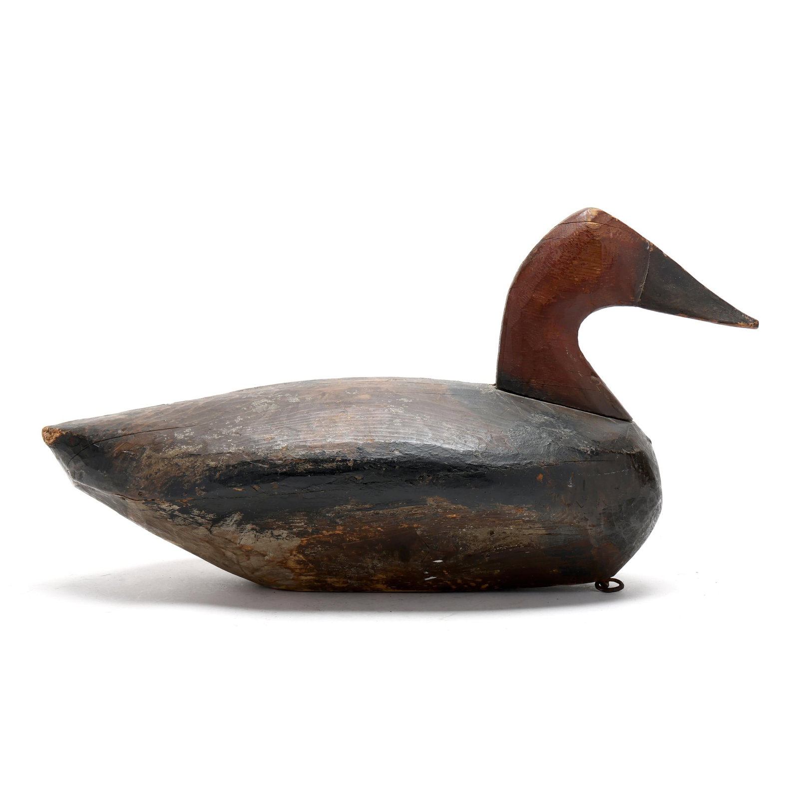 Russell Waterfield (VA, 1901-1948), Canvasback: Russell Waterfield (VA, 1901-1948), Canvasback Morse Point, Virginia, circa 1930s, carved and painted wood. Length 18.25 in. x 9.5 x 7.75 A wonderful muscular form. Additional high-resolution photos a