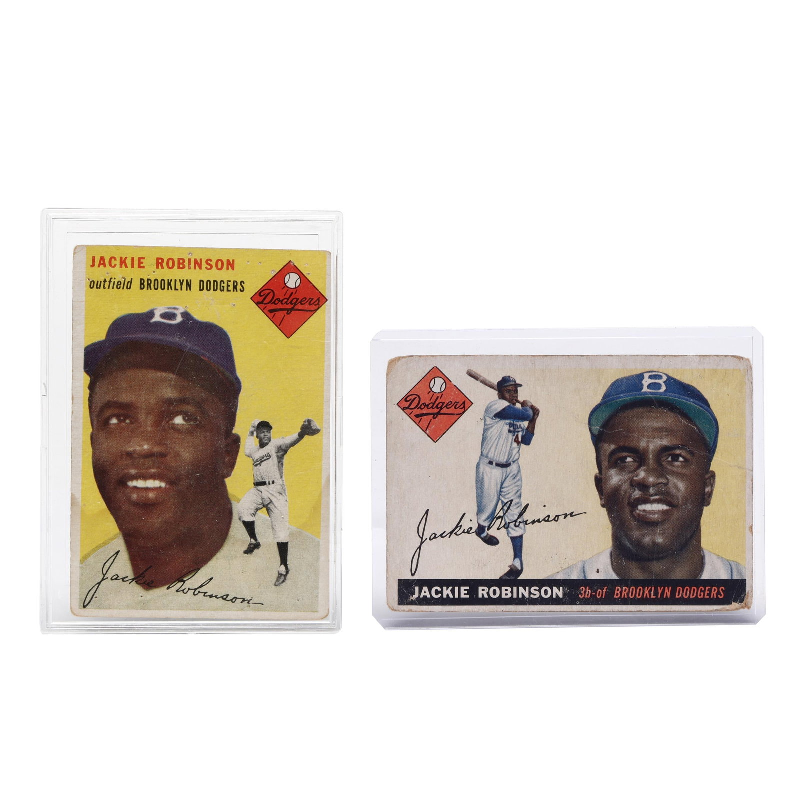 1954 and 1956 Topps Jackie Robinson Baseball Cards (1 of 2)