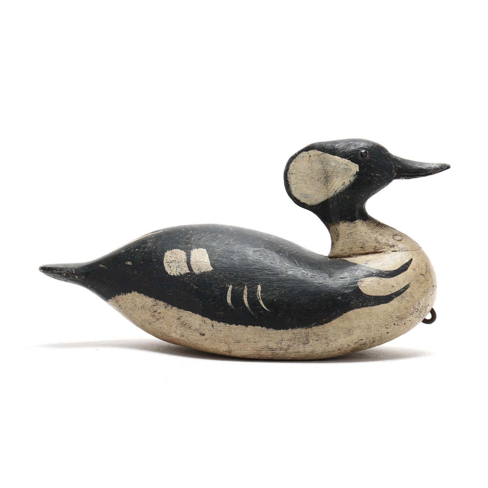 R.W. Schaap (OR, 1910-2000), Hooded Merganser: R.W. Schaap (OR, 1910-2000), Hooded Merganser Salem, Oregon, 1960s, carved and painted wood, tack eyes. Length 12 in. 6.5 x 4.5 Additional high-resolution photos are available at www.lelandlittle.com