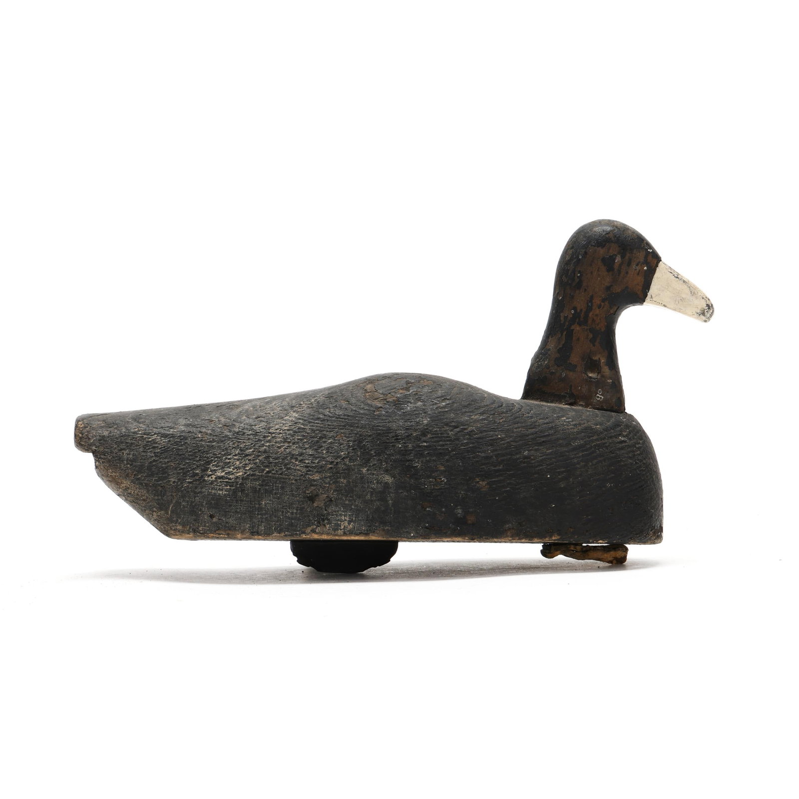 Bob Barnard (VA), Published Coot: Bob Barnard (VA), Published Coot Chesapeake, Virginia, circa 1930s, carved and painted wood, published on page 59 of Gunnin' Birds by Kroghie Andresen. Length 12 in. x 6.5 x 5 Former collection of Kro