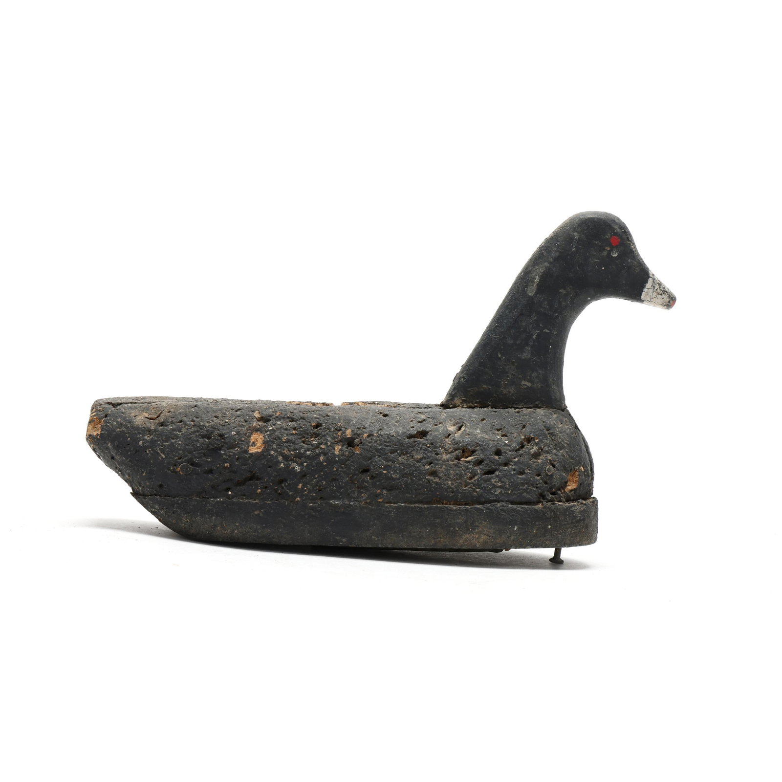 Vernon Creekmore (NC, 1920-2003), Coot: Vernon Creekmore (NC, 1920-2003), Coot Tulls Creek, North Carolina, circa 1940s, carved and painted wood. and pressed cork. Length 10.5 in. x 7 x 4.75 Additional high-resolution photos are available a