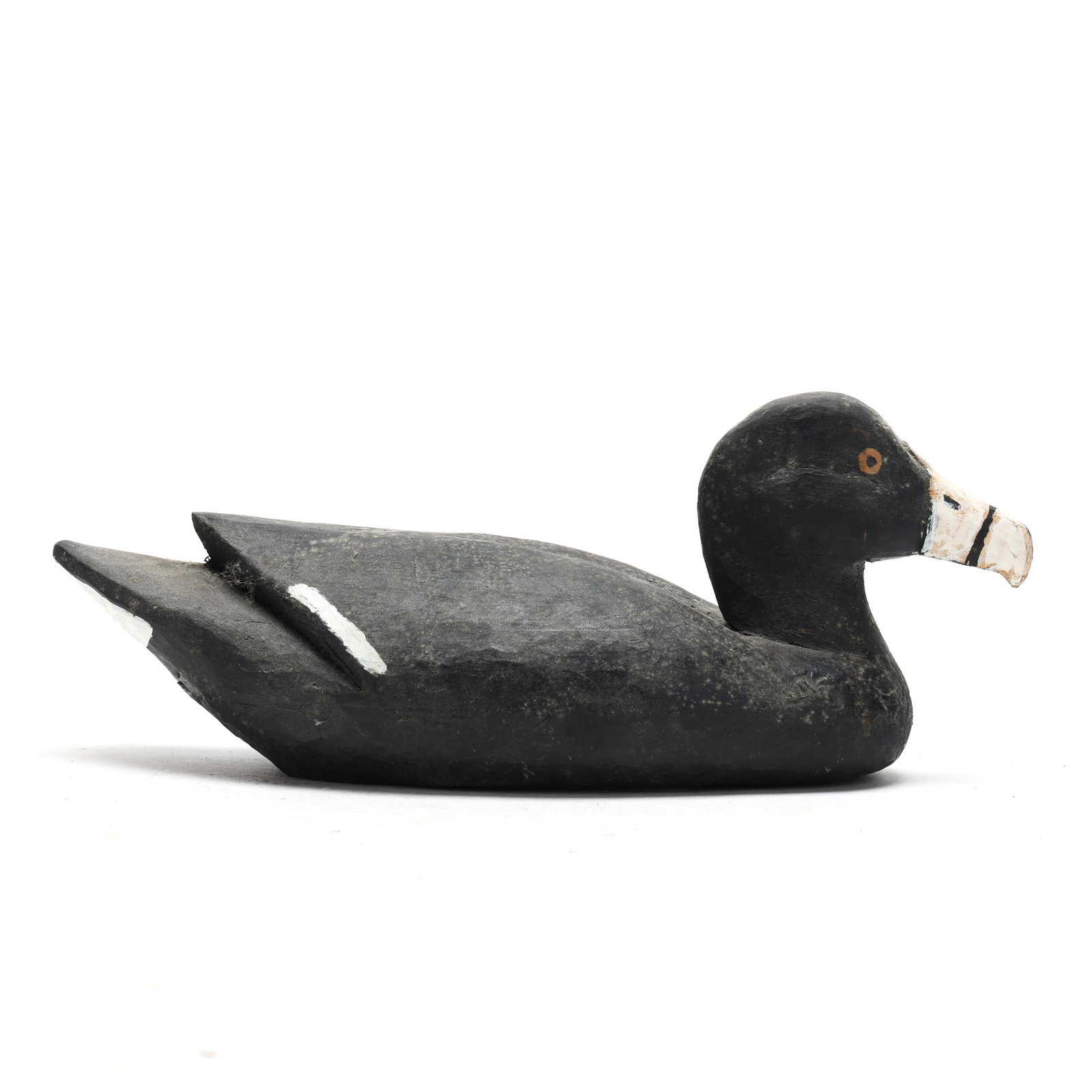 Joseph Verdin (LA), Coot: Joseph Verdin (LA), Coot Bayou Blue, Louisiana, circa 1950s, carved and painted wood. 4.5 x 11 x 4.5 in. Additional high-resolution photos are available at www.lelandlittle.com