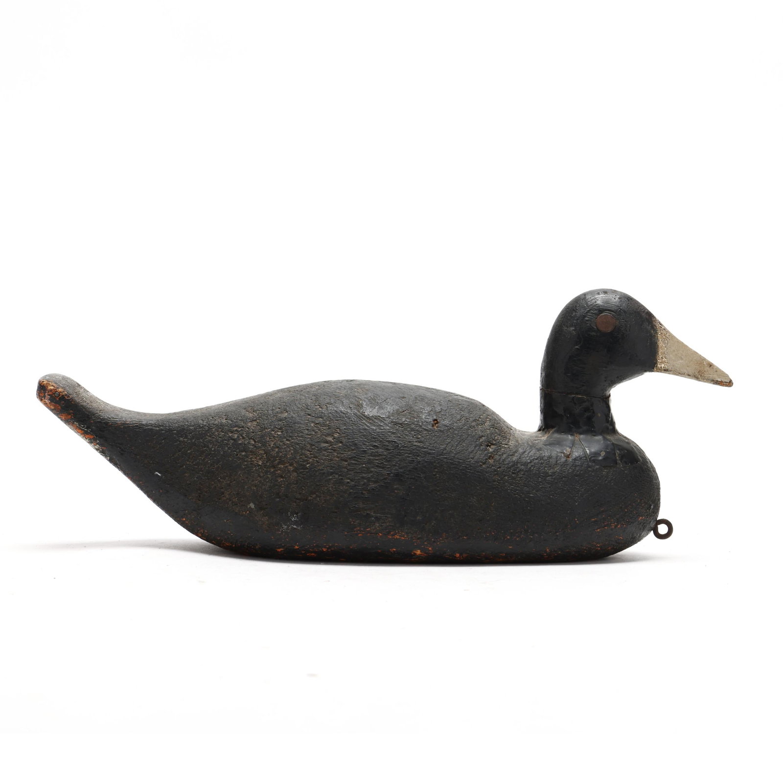 Howard Gonlea (MI), Coot: Howard Gonlea (MI), Coot River Rouge, Michigan, 1937, carved and painted wood, tack eyes, a unique gunners neck repair. Length 13.5 in. 6.5 x 5 A pleasing form. Additional high-resolution photos are a
