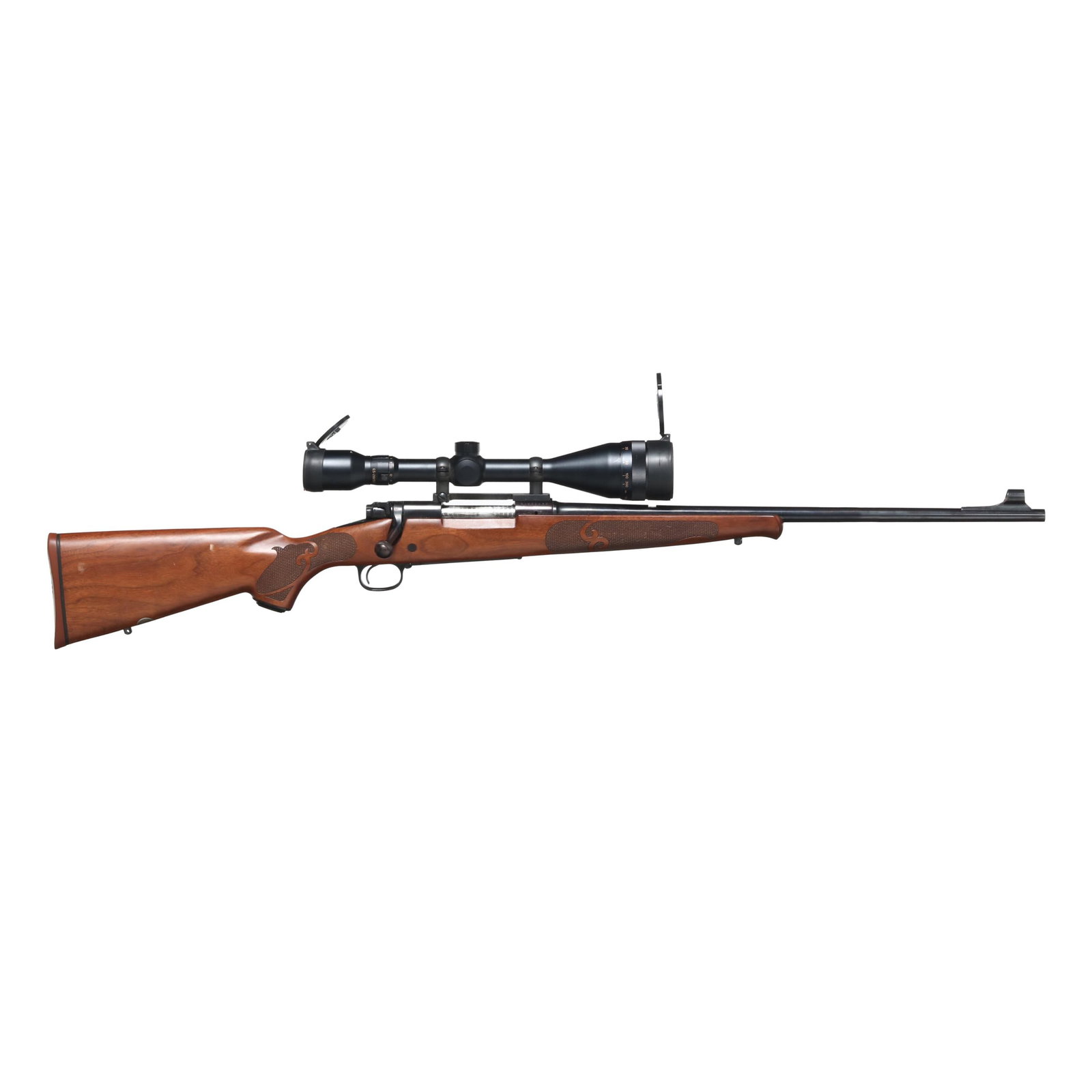 Winchester Model 70 XTR Featherweight .243 Win. Bolt-Action Rifle w/ Optic: Winchester Model 70 XTR Featherweight .243 Win. Bolt-Action Rifle w/ Optic Serial number G1620539 present on bolt-action receiver, text of WINCHESTER MODEL 70 XTR FEATHERWEIGHT .243 WIN. present on 22