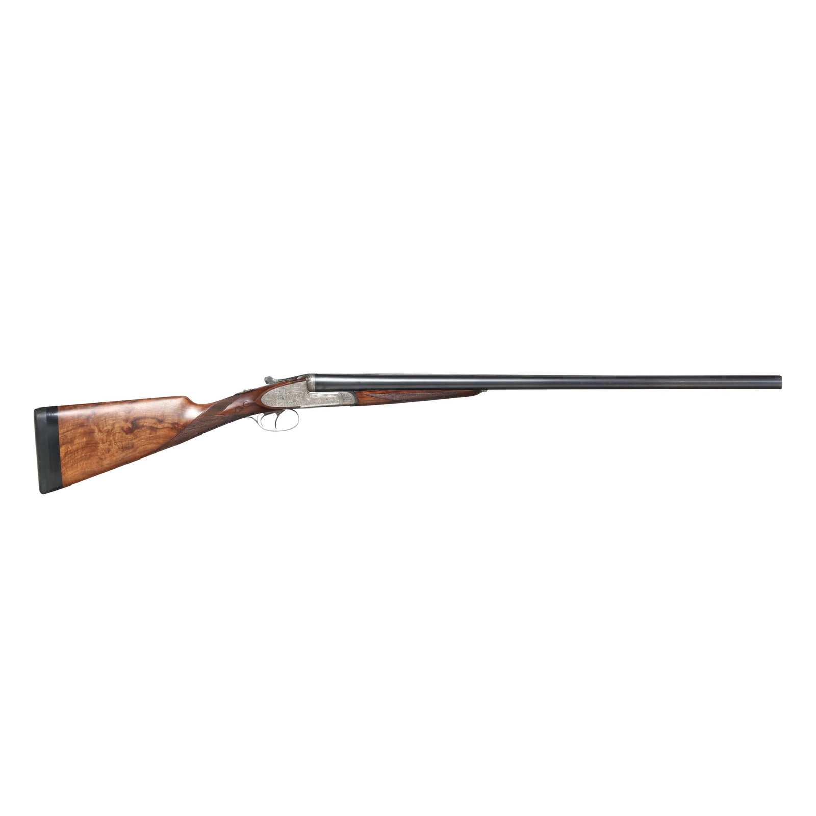 Jose' Arrizabalaga Sidelock Ejector O/U Shotgun w/ Case: Jose' Arrizabalaga Sidelock Ejector O/U Shotgun w/ Case Serial number 958 present on water table, barrel flats, forend iron and trigger guard, text of JOSE ARRIZABALAGA EIBAR present on blue 28 1/4 in