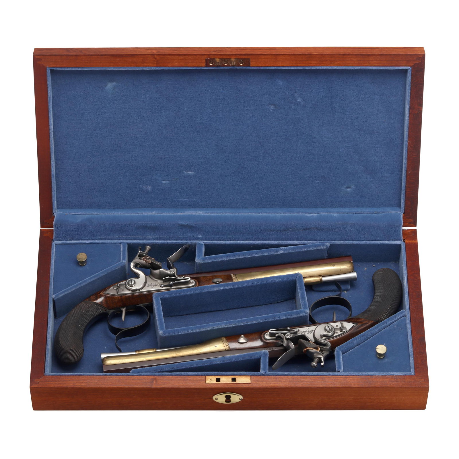 U.S. Historical Society Alexander Hamilton & Aaron Burr Cased Matched Pair .54 Cal. Dueling Pistols: U.S. Historical Society Alexander Hamilton & Aaron Burr Cased Matched Pair .54 Cal. Dueling Pistols w/ Presentation Case , Accessories & Authenticity Documents Number 1100/1200 pairs of working reprod