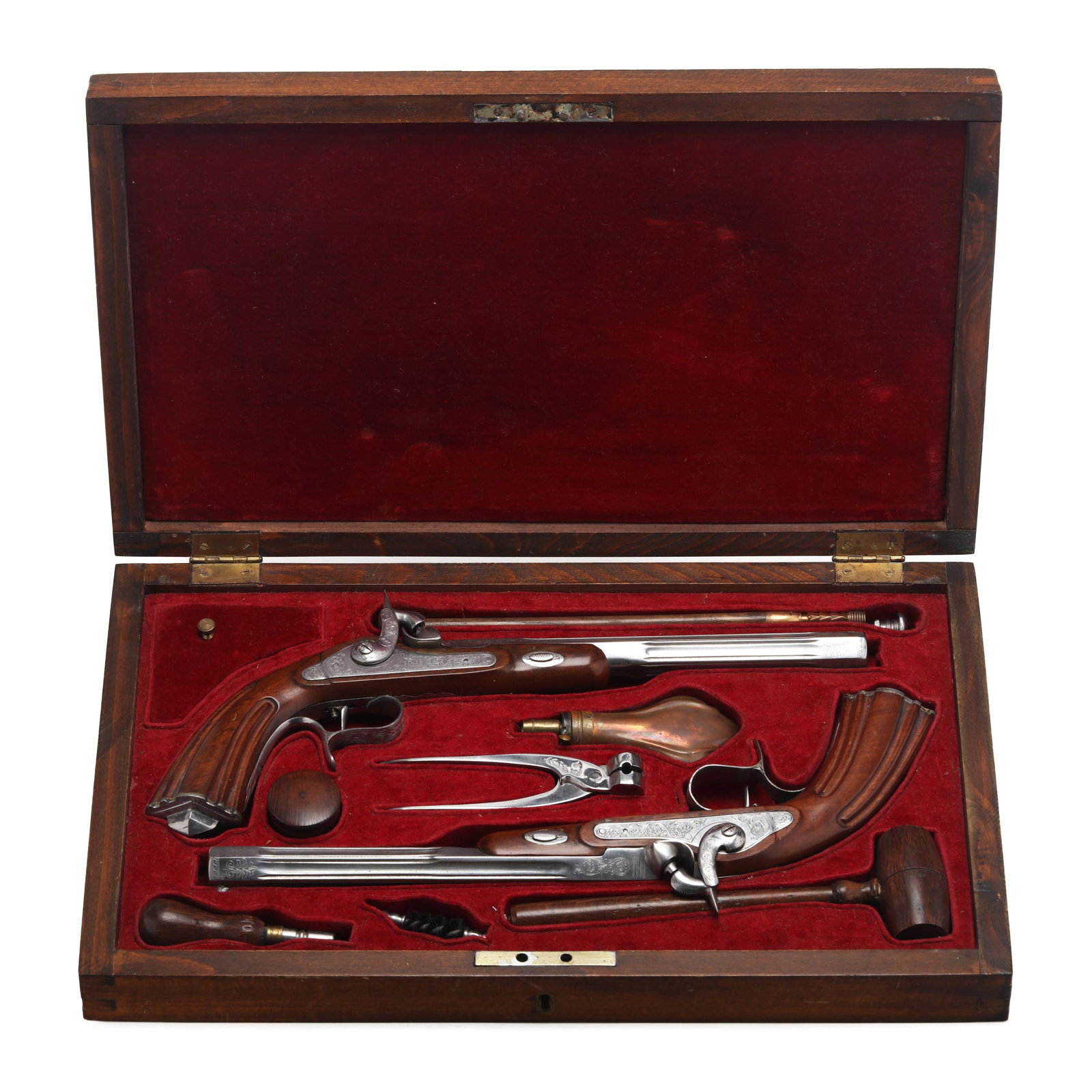 Gastinne-Rennette Replica Match Pair Dueling Pistols w/ Accessories & Presentation Case (1 of 12)