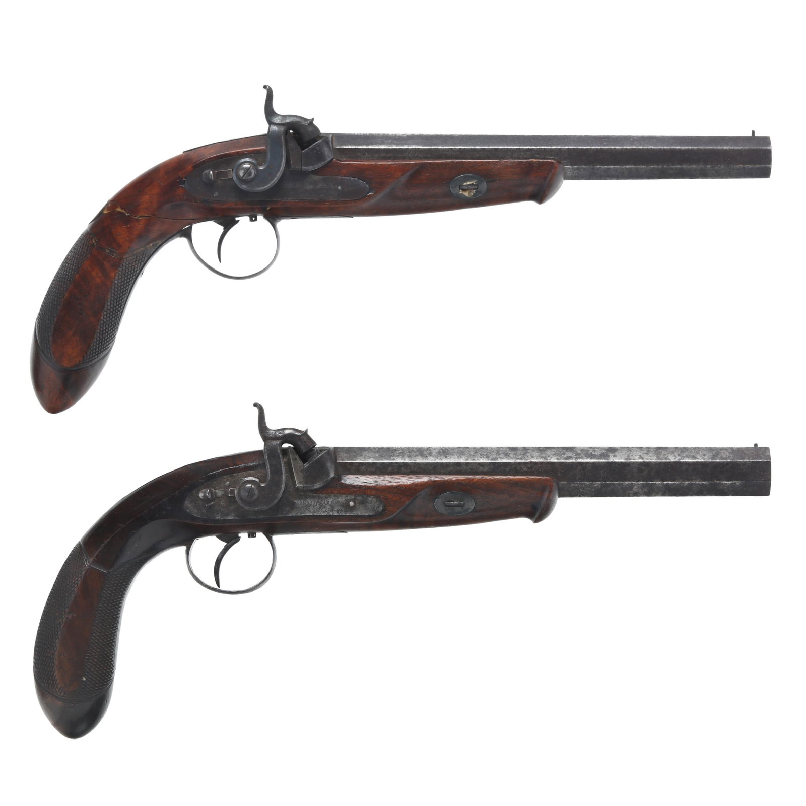 J.M. Happoldt & Son Of Charleston, SC Percussion Dueling Pistol Pair (1 of 10)
