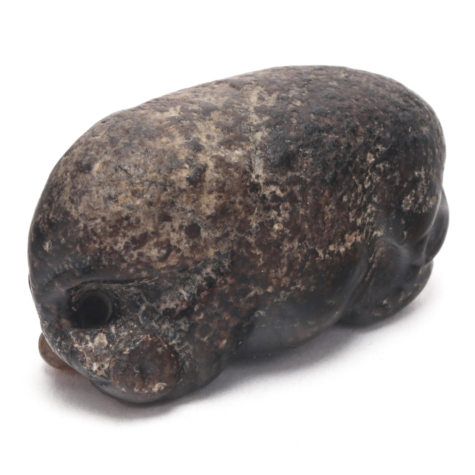 A Rare Early Chinese Black Jade Carving of an Elephant (1 of 5)