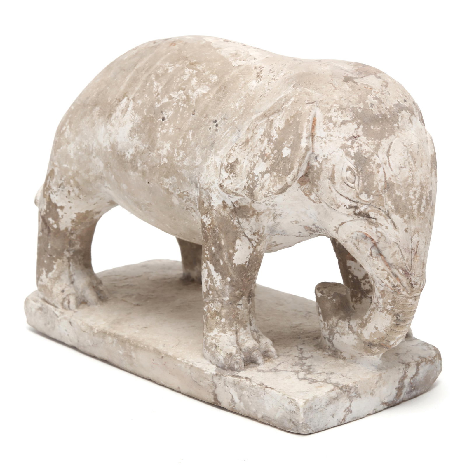 A Chinese Carved Gray Limestone Elephant (1 of 6)