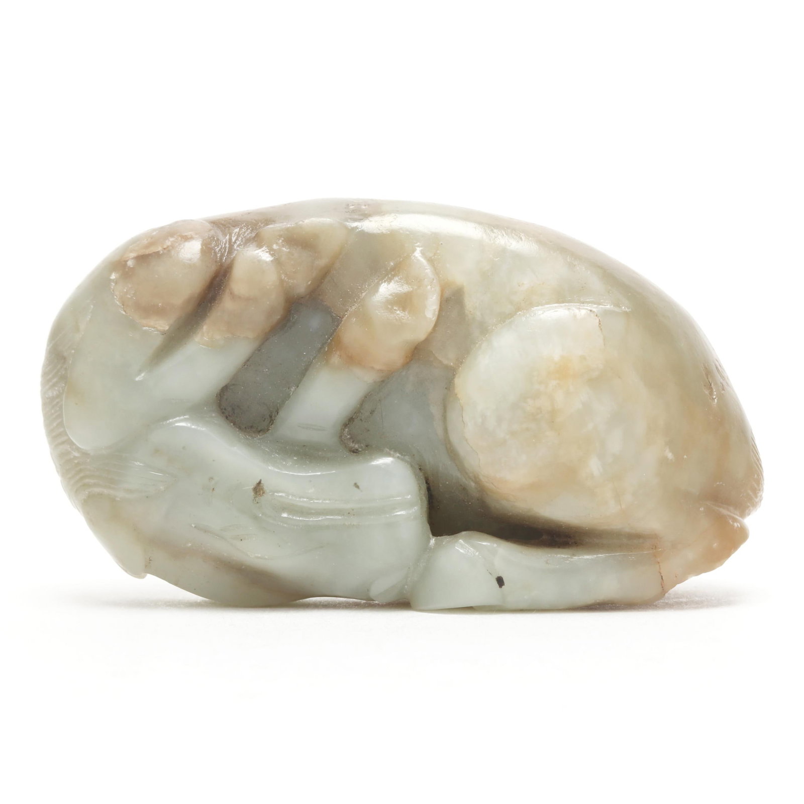 A Chinese Jade Carving of a Recumbent Horse (1 of 6)