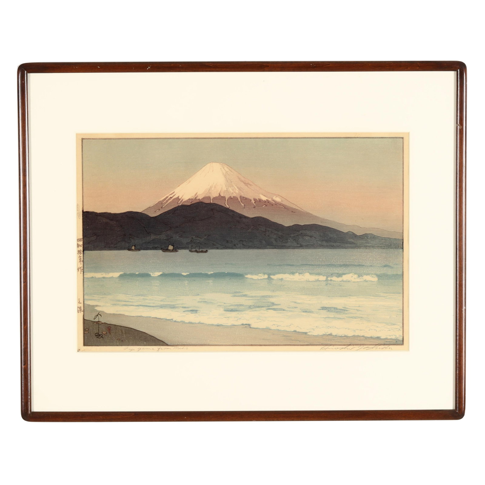 Hiroshi Yoshida (Japanese, 1876-1950), Fujiyama from Miho (1 of 6)