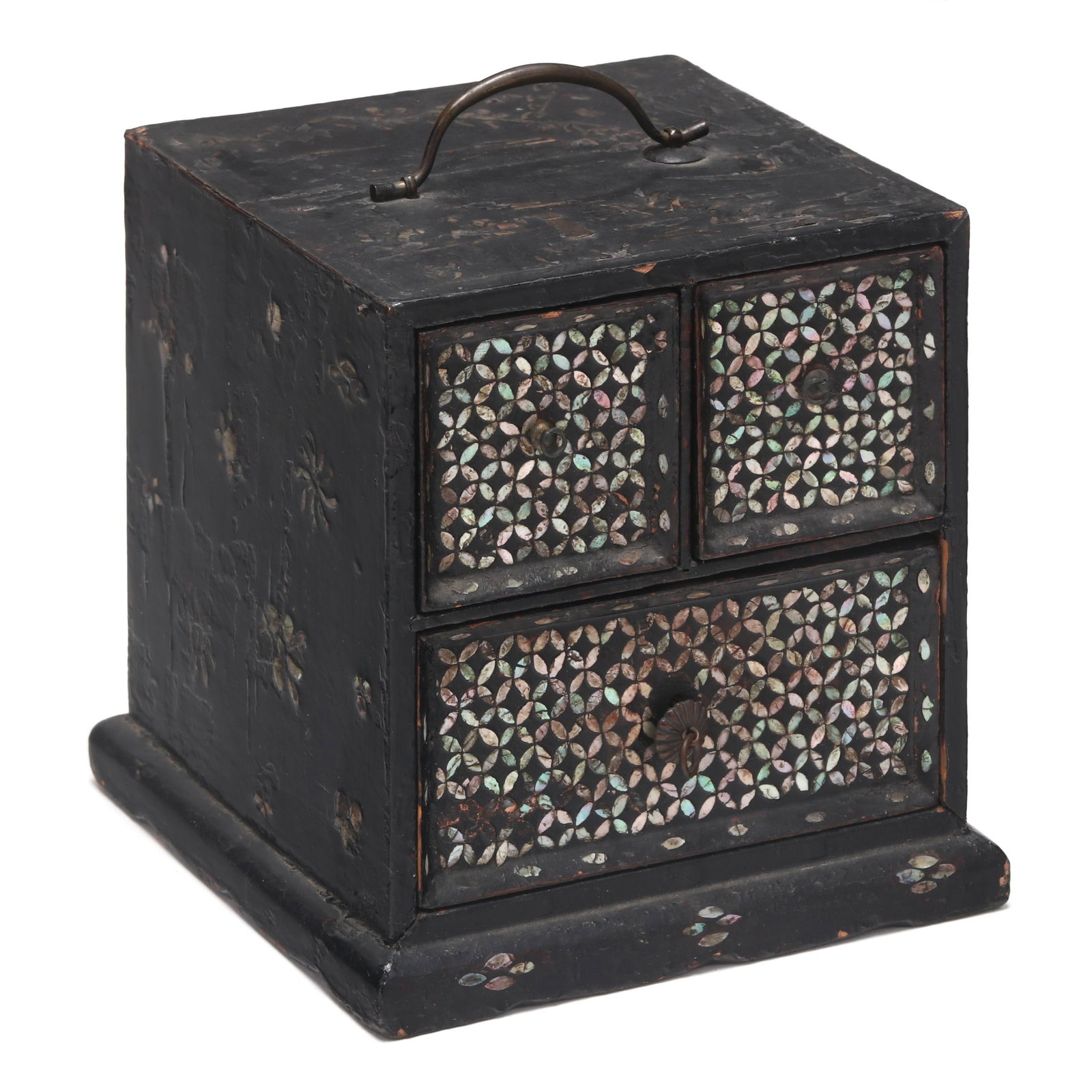 A Korean Black Lacquer Cosmetic Chest with Mother-of-Pearl Inlay (1 of 5)