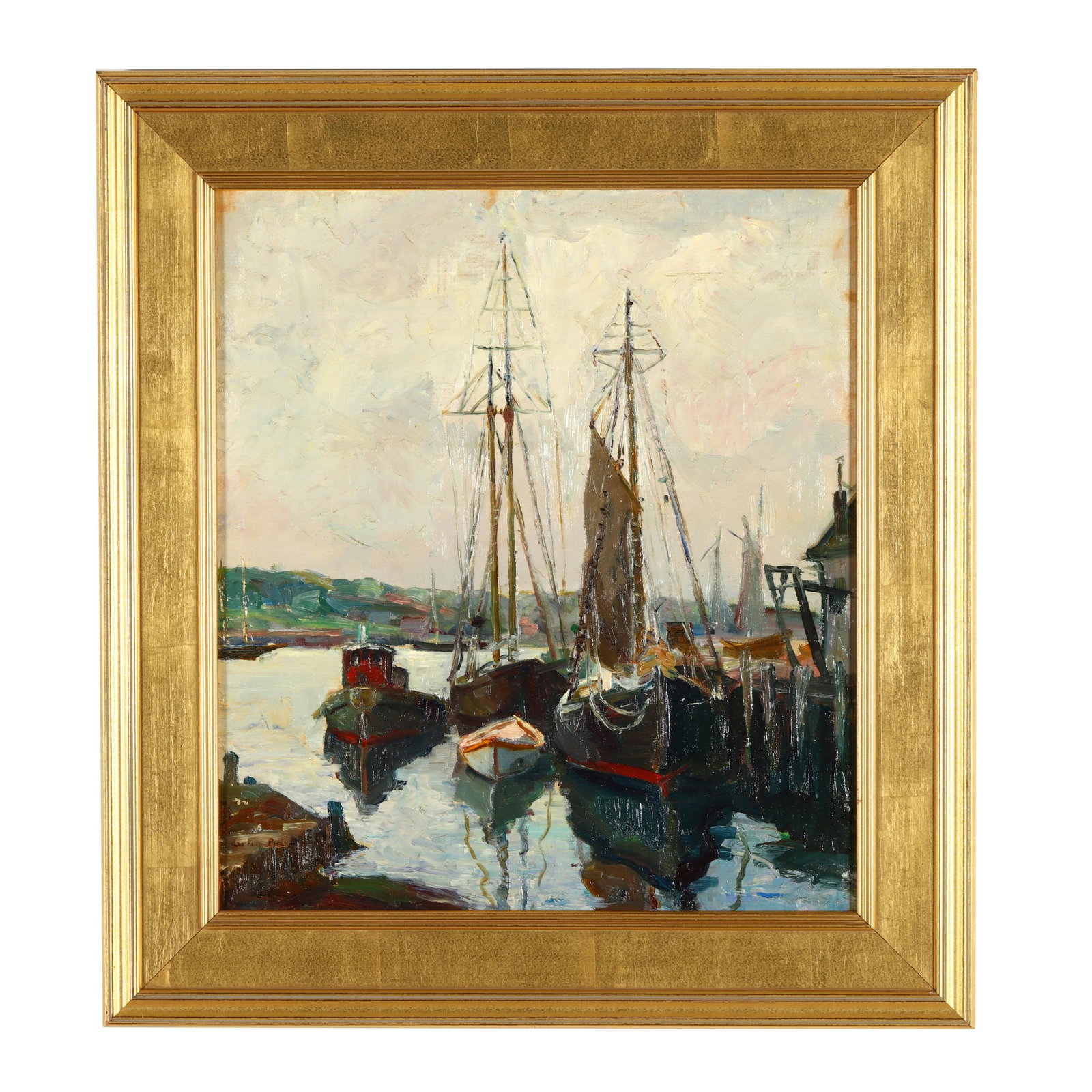 Caroline Bell (American, 1874-1970), Sailing Ships at Harbor (1 of 6)