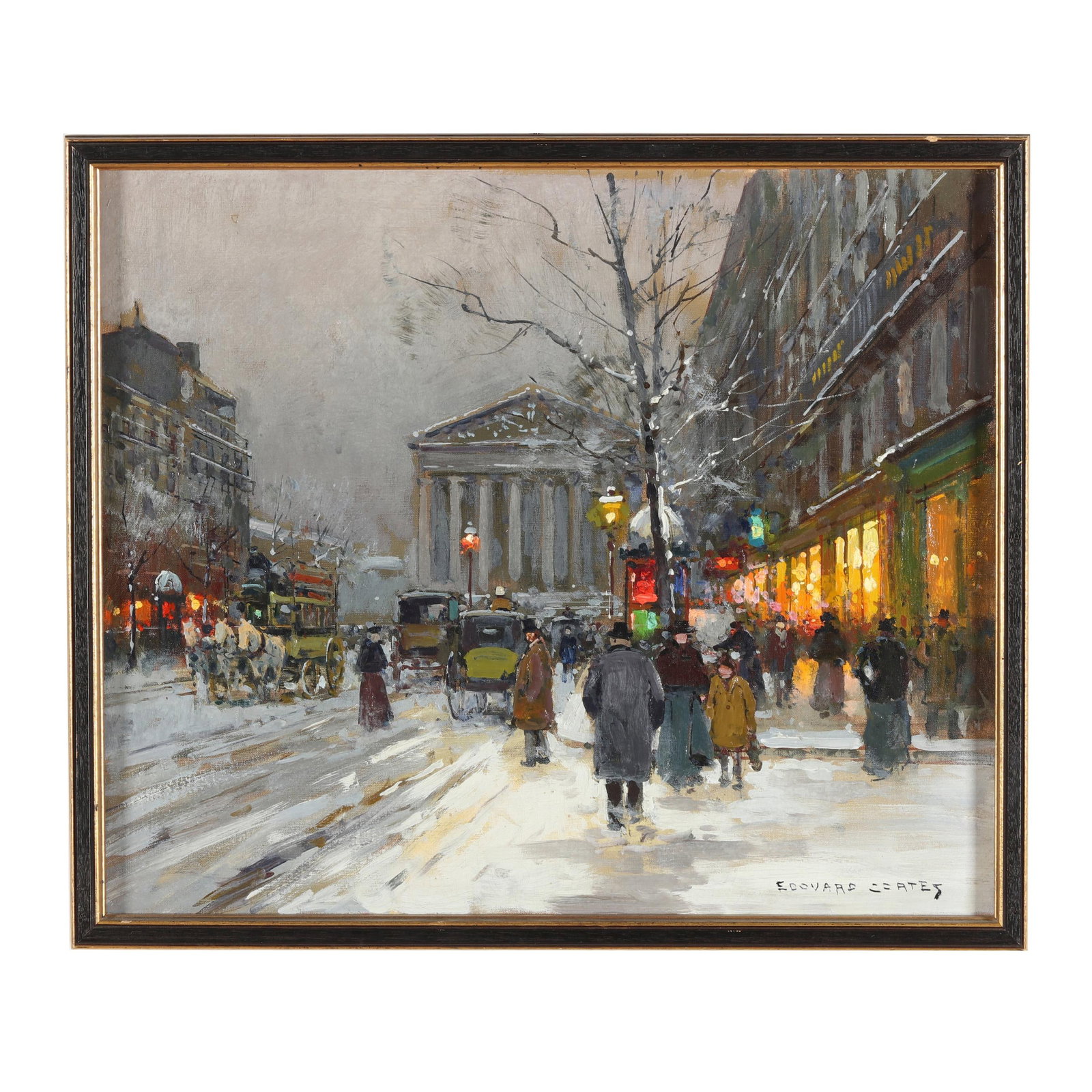 Edouard Cortes (French, 1882-1969), Rue Royale en Hiver (1 of 6)